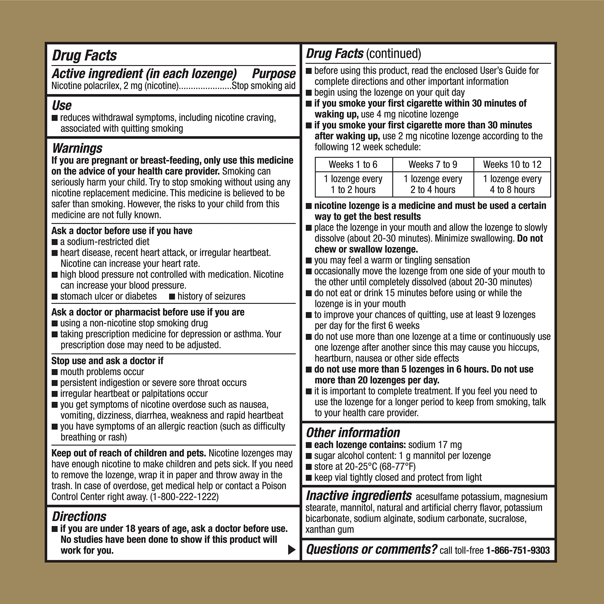GoodSense Nicotine Polacrilex Lozenge, 2 mg (nicotine), Stop Smoking Aid GoodSenseUS supplements