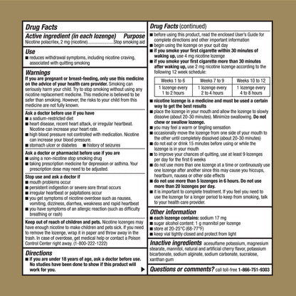 GoodSense Nicotine Polacrilex Lozenge, 2 mg (nicotine), Stop Smoking Aid GoodSenseUS supplements