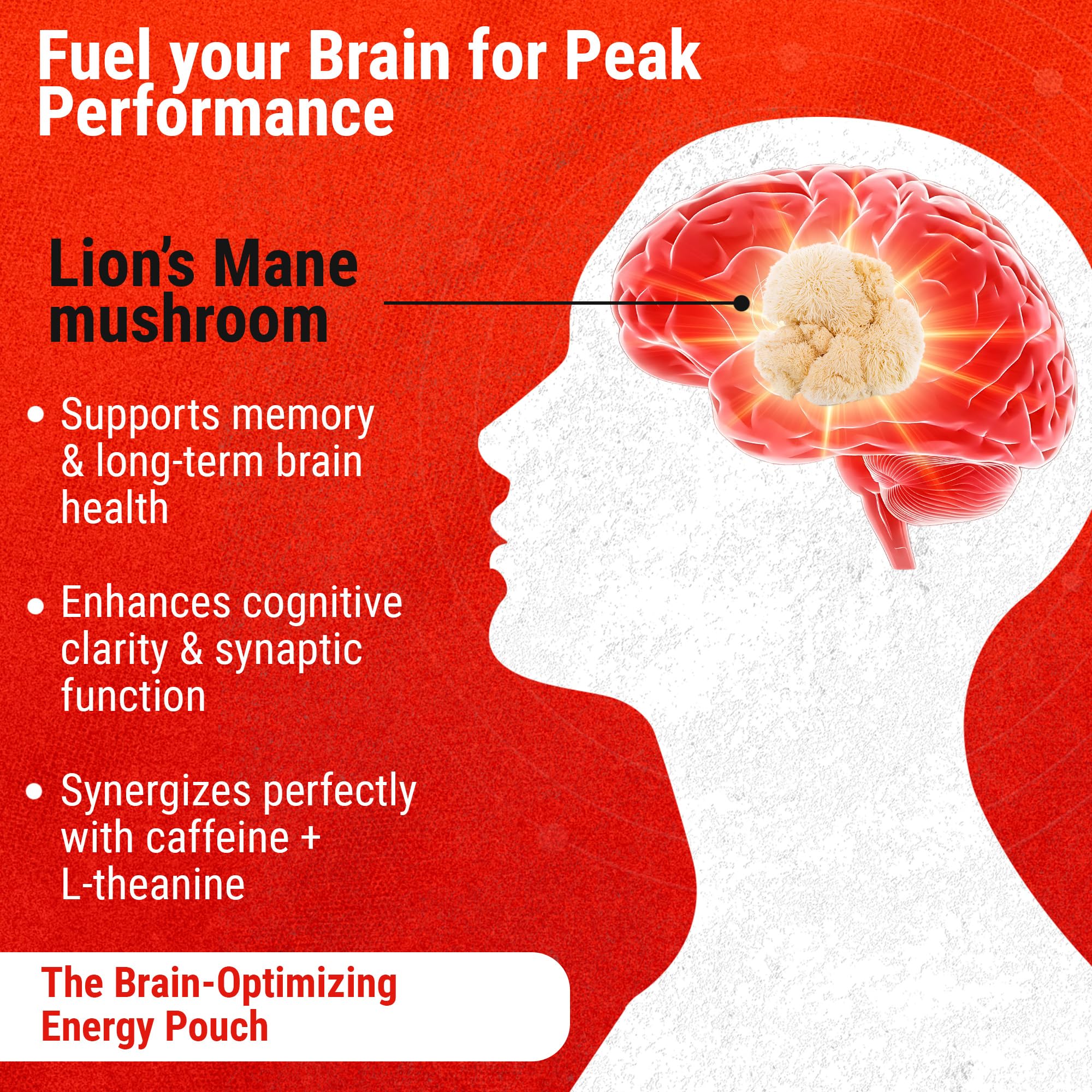 Cannadips - Brain Fuel Variety Pack - Nootropic Caffeine Pouches - 50mg Lion's Mane, 100mg Caffeine, 50mg L-Theanine, No Sugar - Clean Energy Brain Fuel for Cognitive Performance, Made in USA (5-PACK) CannadipsAu supplements