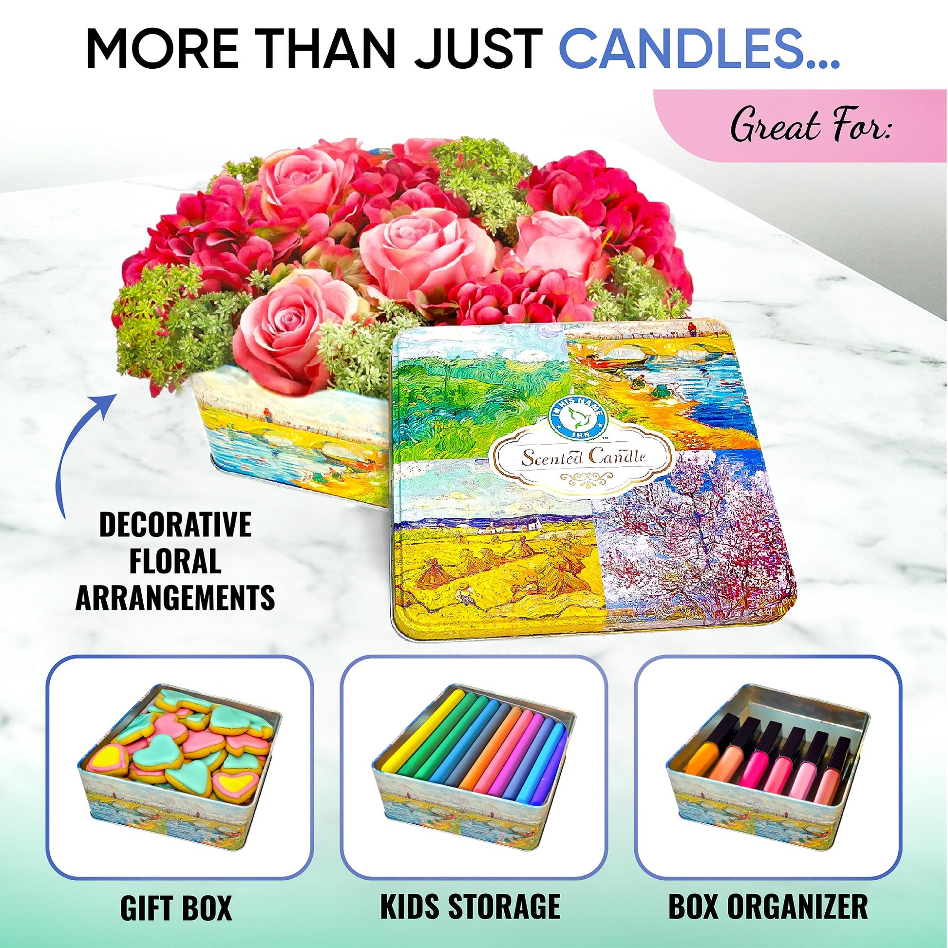 Scented Candles Gift for Women, 4 Pack, Reusable Tin Box, Luxury Candles for Home In His NameAu supplements