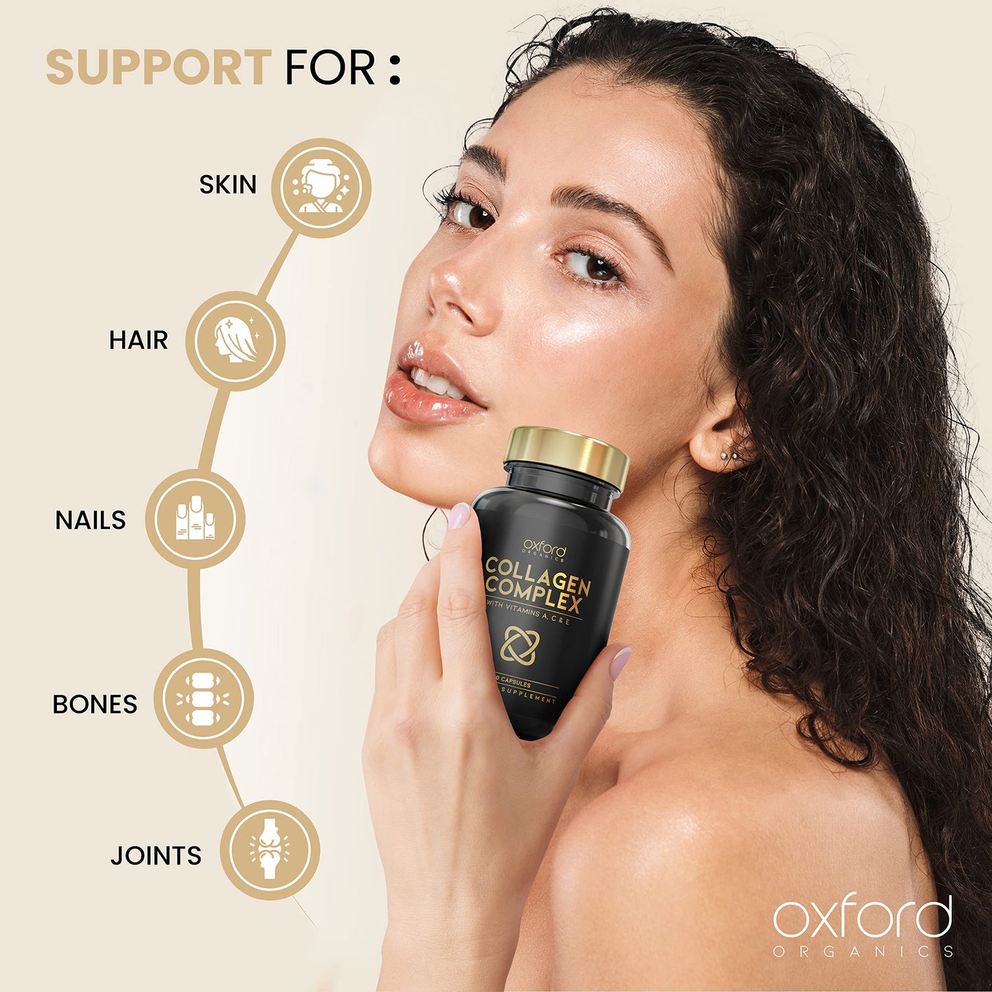 Advanced Collagen Complex | 1593mg Vitamin Boosted Complex for Glowing Hair, Skin & Nails Oxford OrganicsUS supplements
