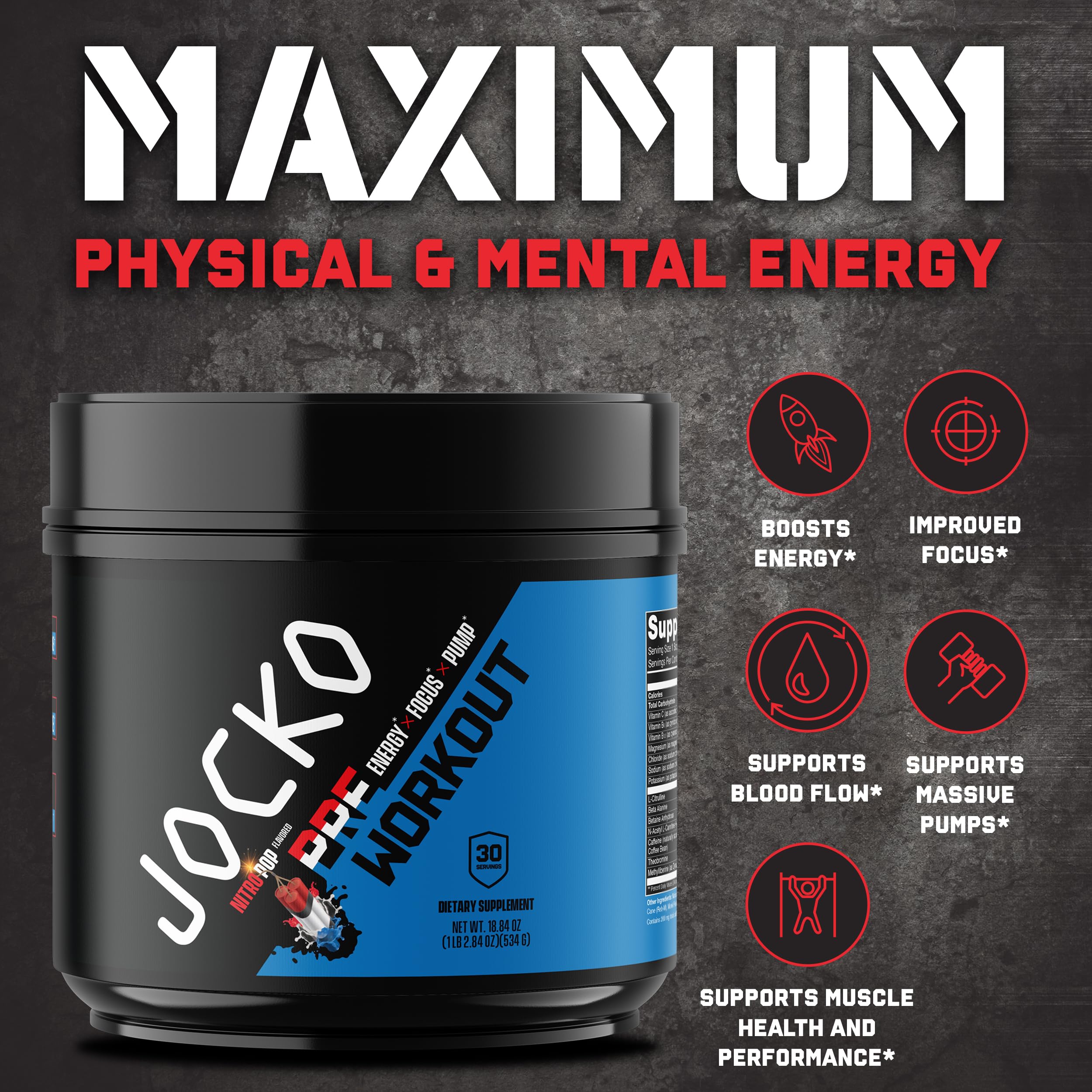 Jocko Pre Workout, Protein Powder, & Creatine Bundle (3 Pack) Jocko FuelAu supplements