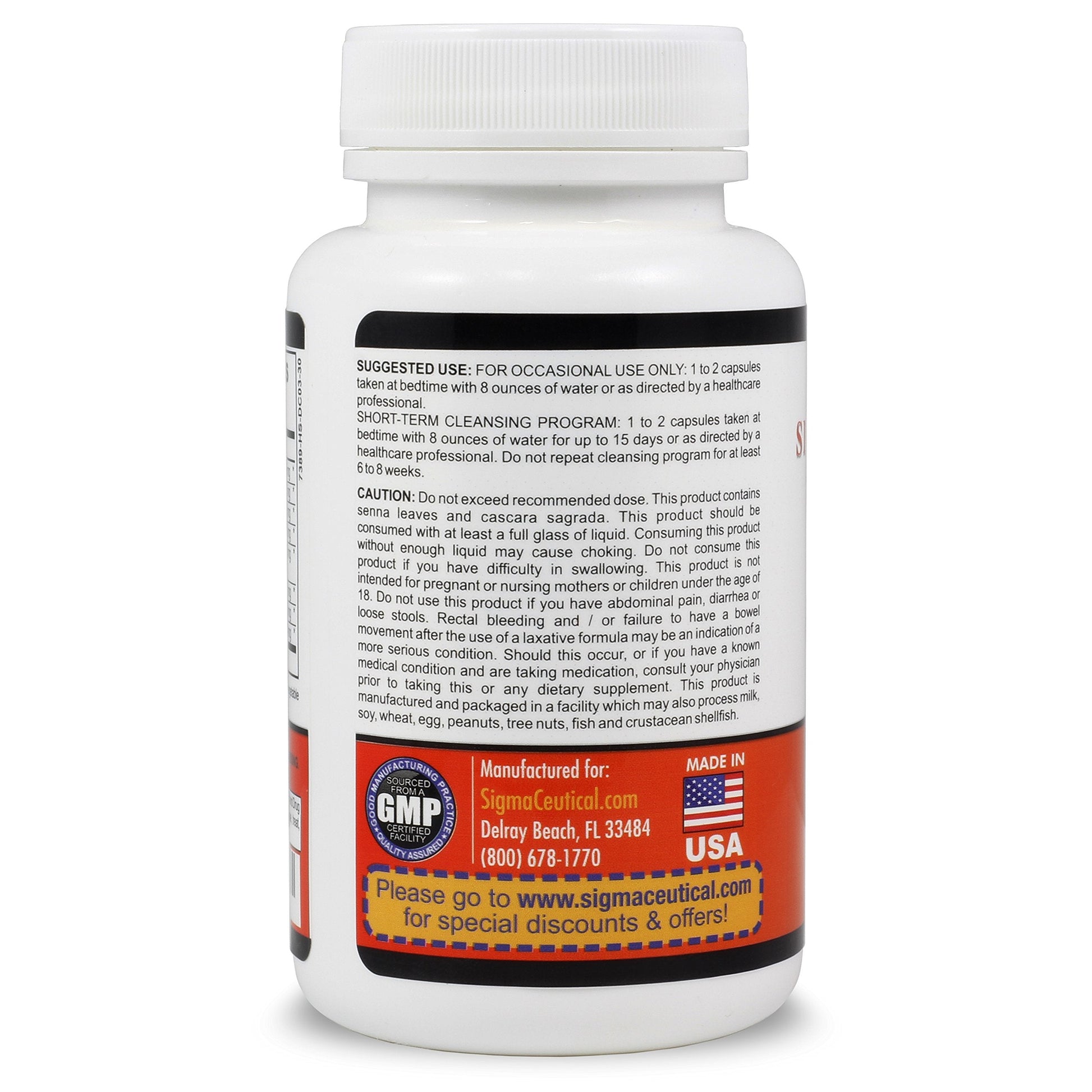 Sigmaceutical 1 Day Colon Cleanse - Detox Cleanse - Bowel Cleanse & Laxative - Bowel Detox SigmaceuticalUS supplements