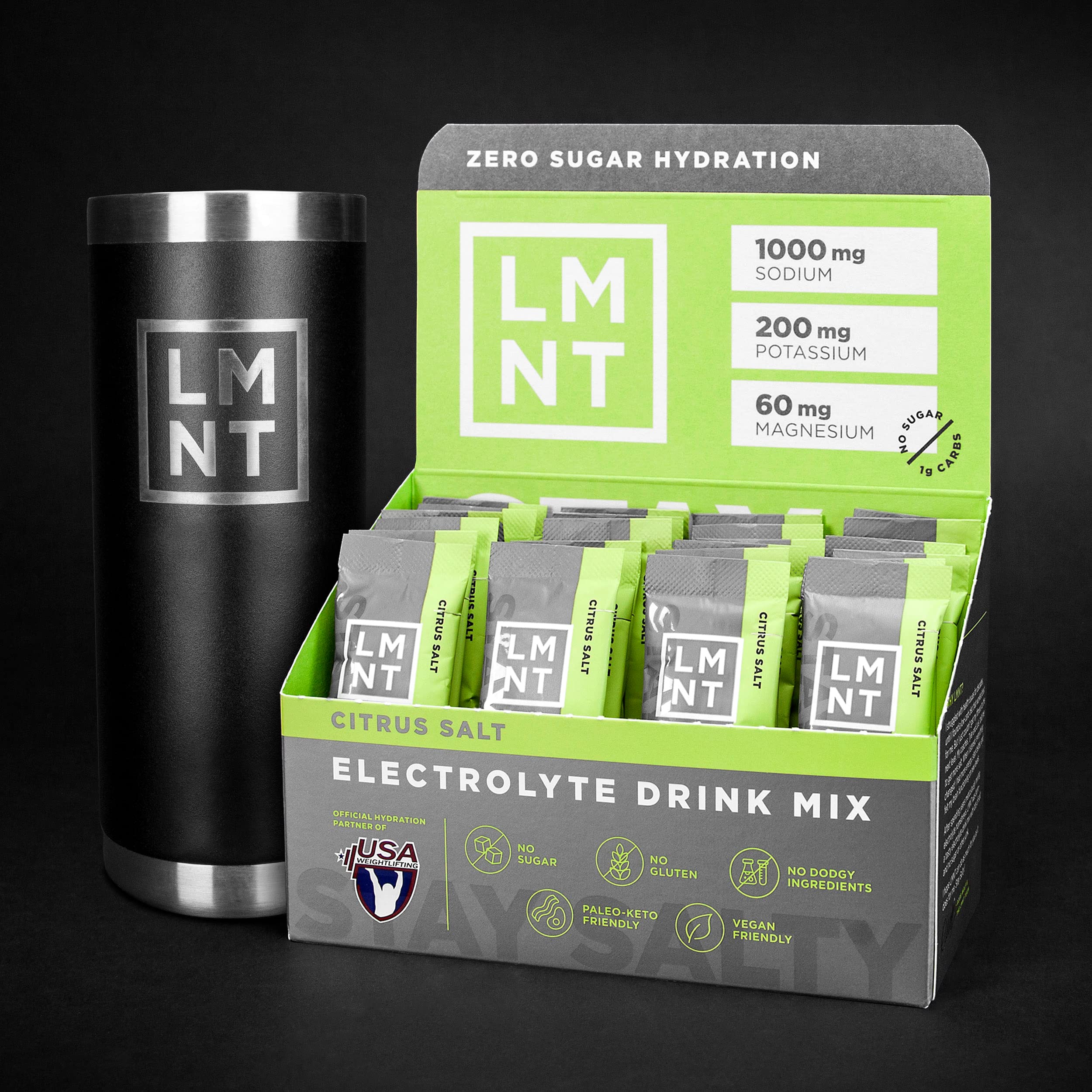 LMNT Zero-Sugar Electrolytes - Citrus Salt - Hydration Powder Packets | No Dodgy Ingredie Drink LMNTUS supplements