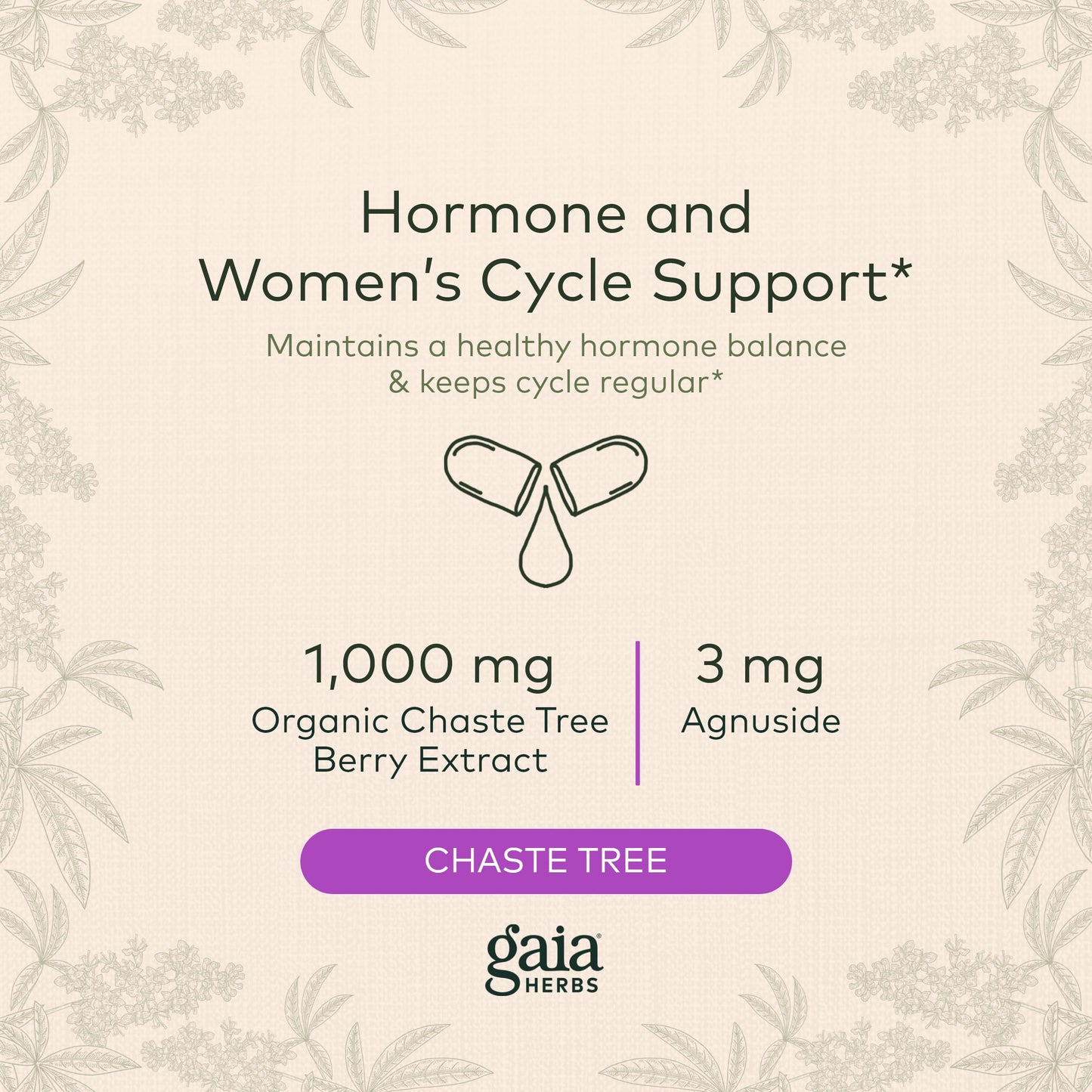 Gaia Herbs Vitex Berry (Chaste Tree) - Supports Hormone Balance & Fertility Gaia HerbsUS supplements