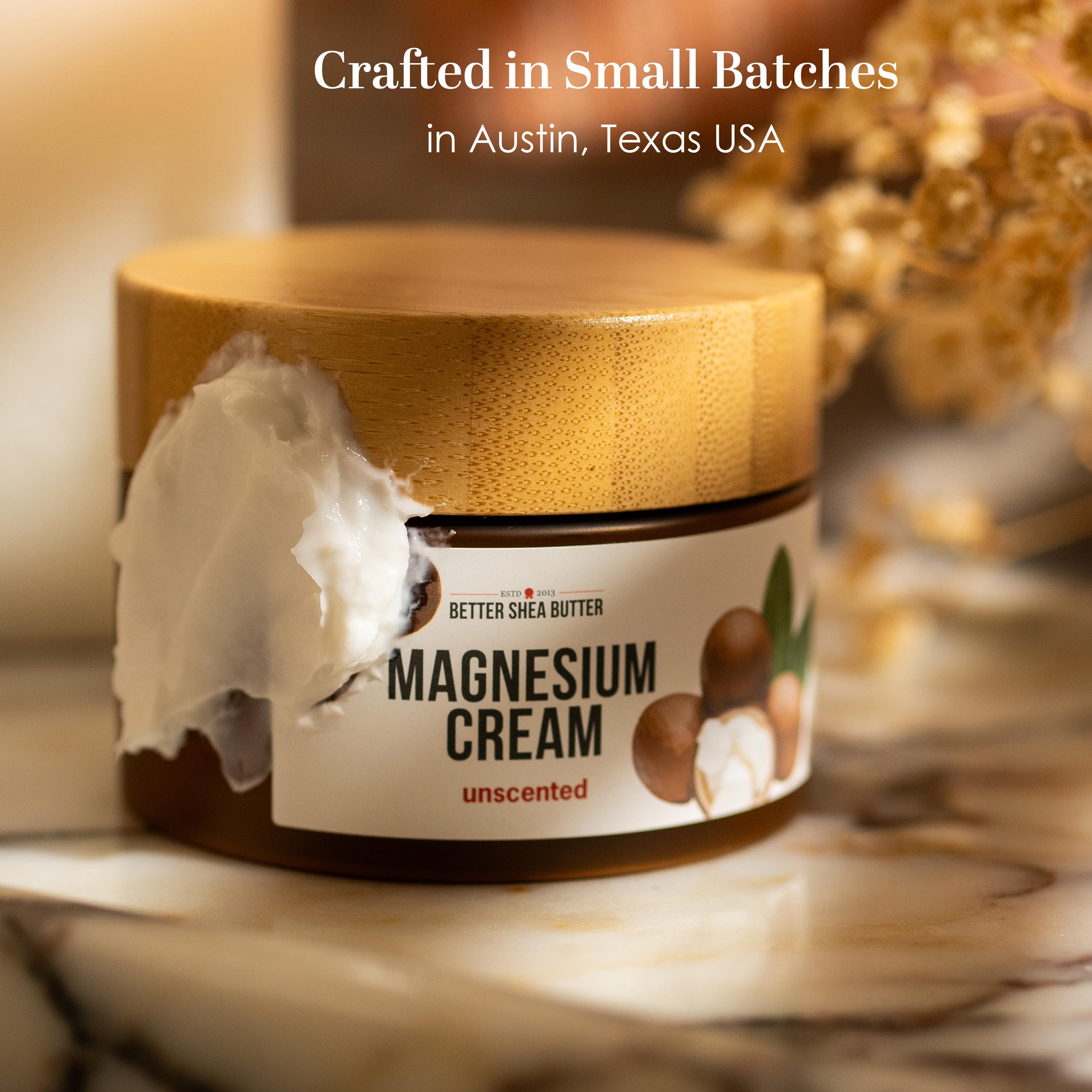 Better Shea Butter Magnesium Cream for Leg Cramps | Relieves Muscle Tension | Night Lotion Safe for Pregnancy, Kids and Babies | Organic and Natural Ingredients | Vegan, Made in USA | (Unscented) Better Shea ButterAu supplements