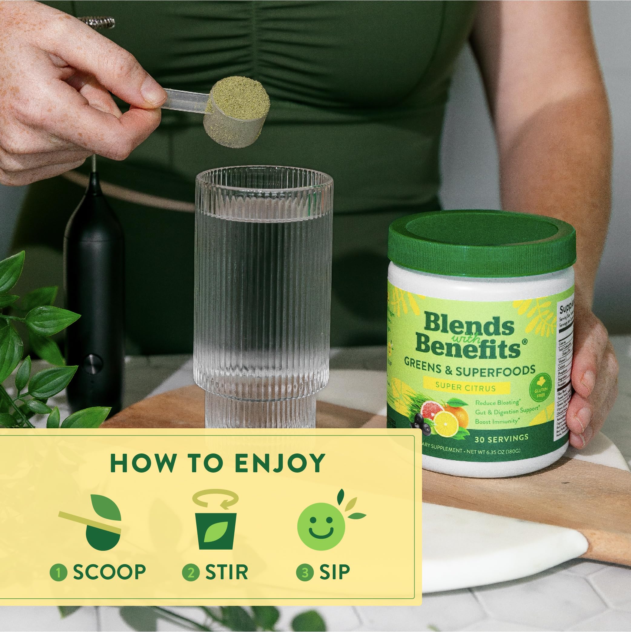 360 Nutrition Blends with Benefits Super Greens Powder w/Probiotics, Digestive Enzymes, Sugar & Gluten Free, Plant Based Superfood Drink Mix for Gut Health, Bloating, Immunity, Overall Health, 6.35 oz 360 NutritionAu supplements