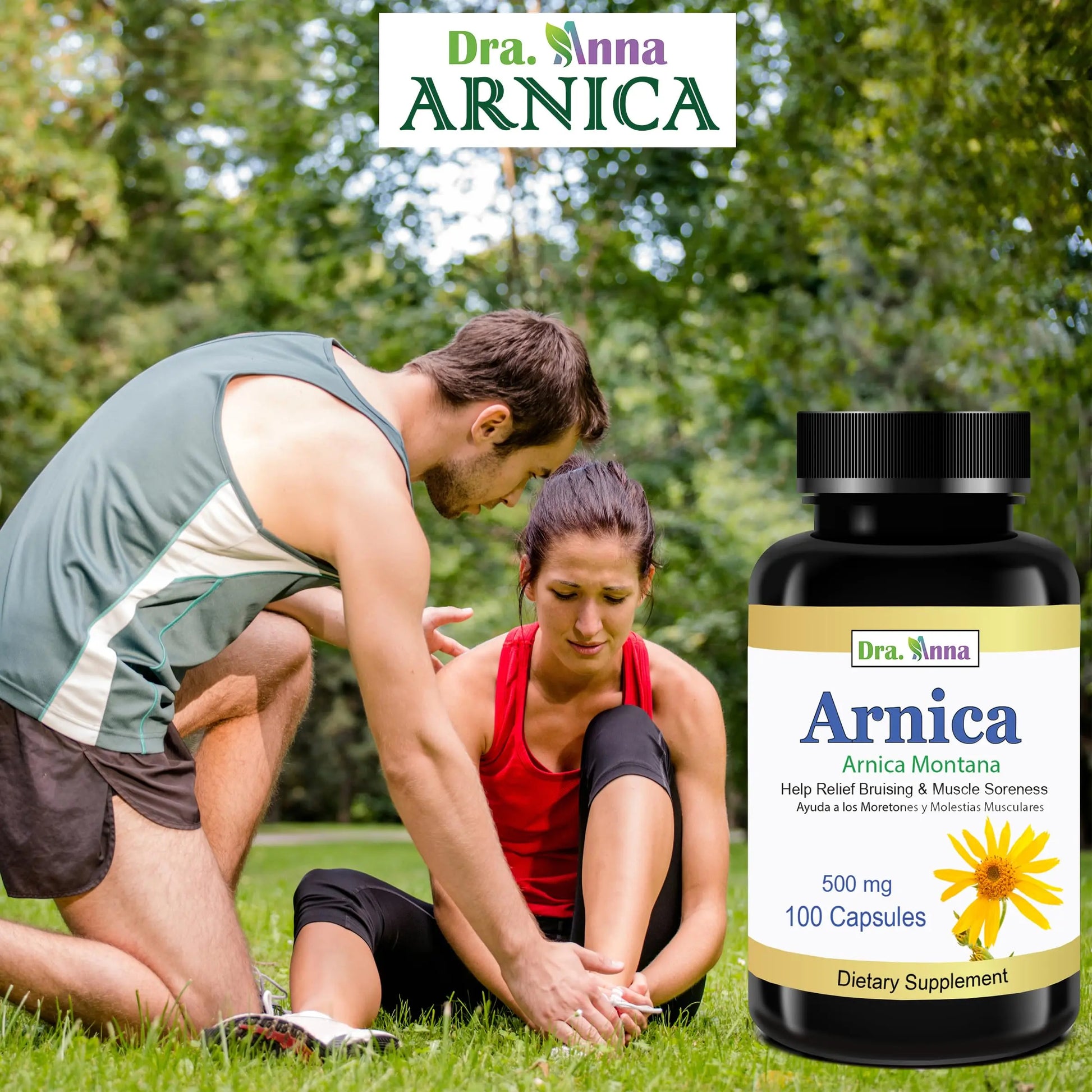 Arnica Montana Capsules 500mg 100 Capsules DRA. ANNAAu supplements