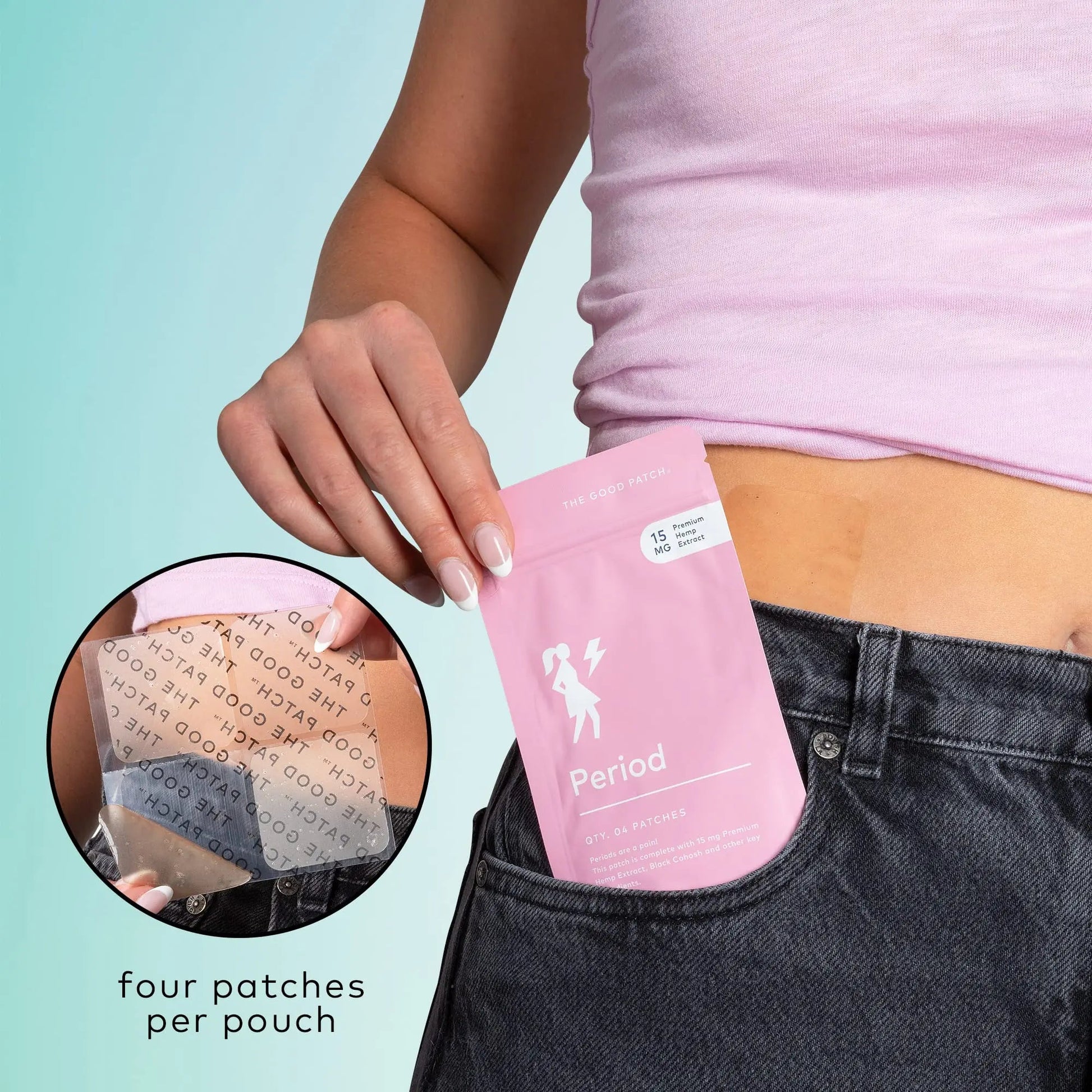 The Good Patch Period Patch with Hemp for Cramps, Sustained Release for up to 12 Hours, Natural Patch with Hemp, Black Cohosh, Plant Powered Wearable Wellness (16 Total Patches) The Good PatchAu supplements