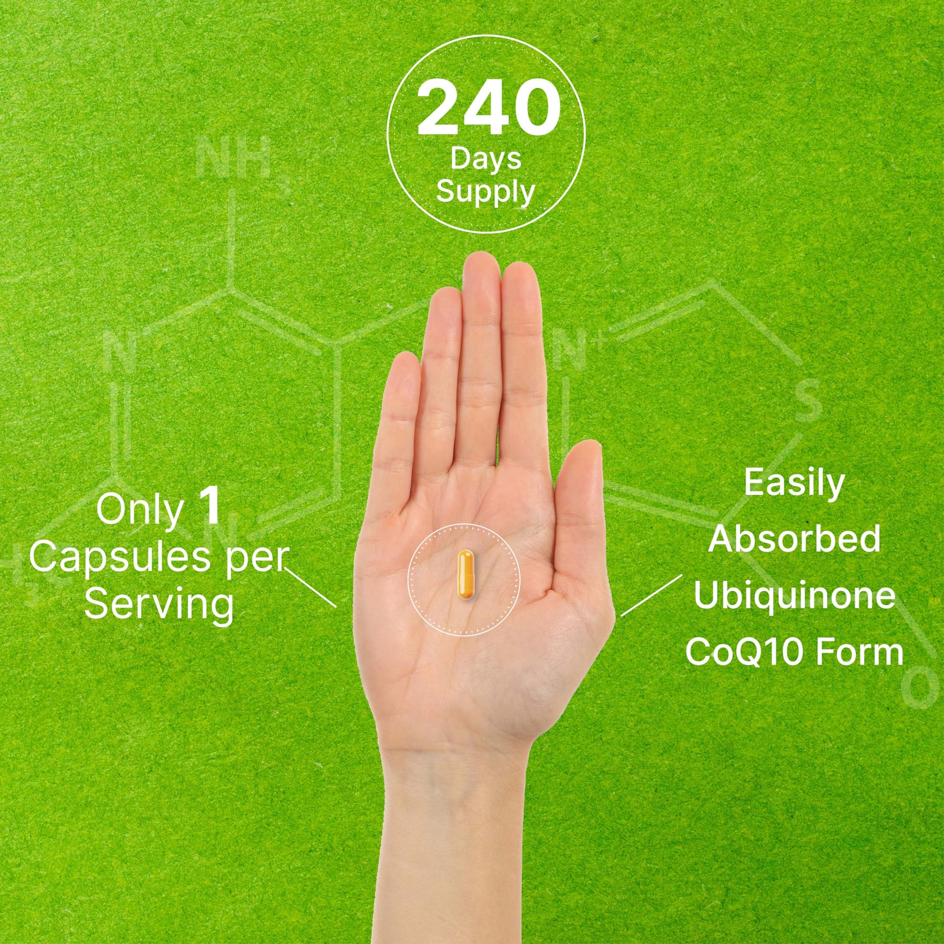 CoQ10 100mg, 240 Capsules – with Omega 3 Fatty Acid 100mg – Bioavailable Coenzyme DEAL SUPPLEMENTUS supplements