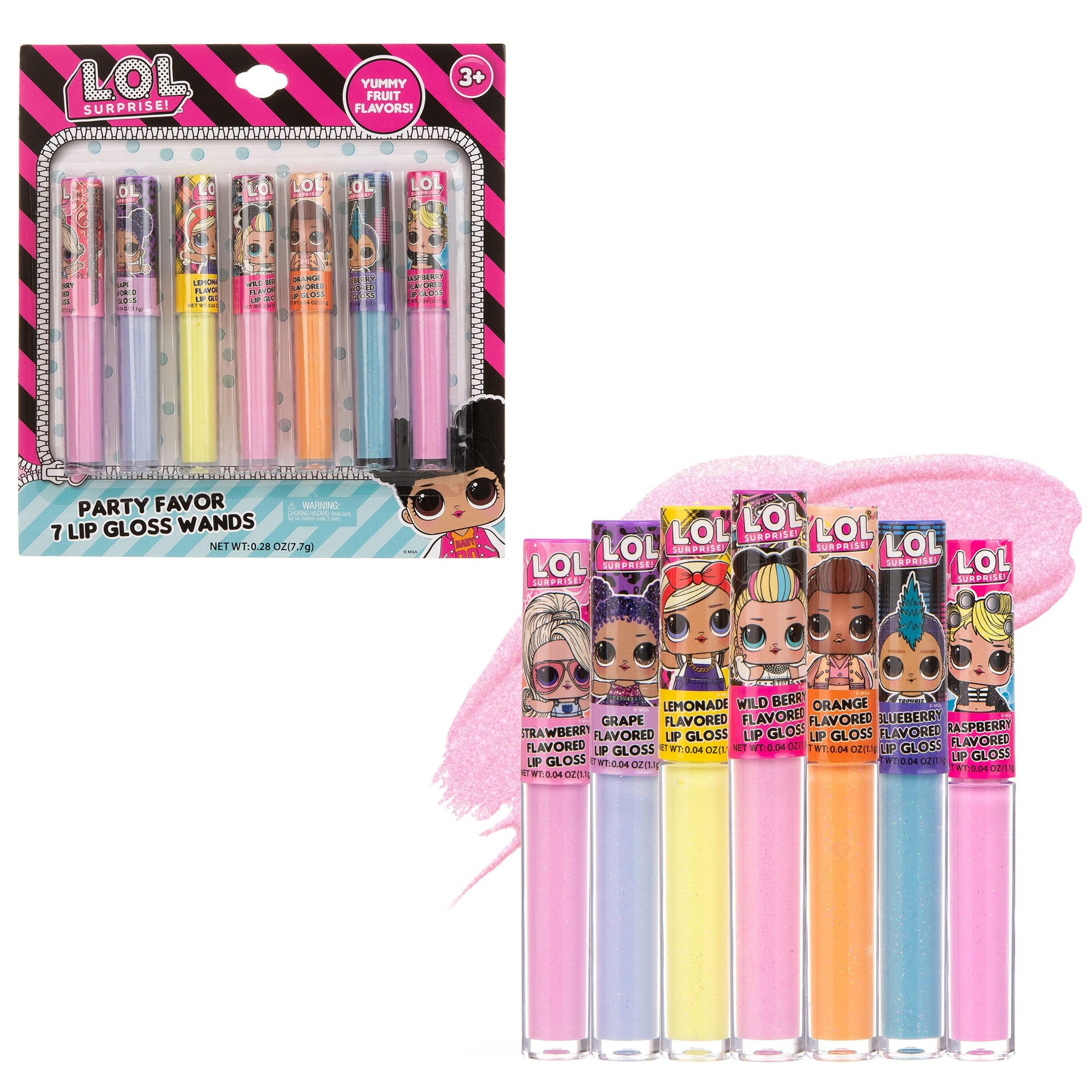 L.O.L Surprise 7-Pack Lip Gloss for Girls, Lol Lip Gloss L.O.L. Surprise!Au supplements