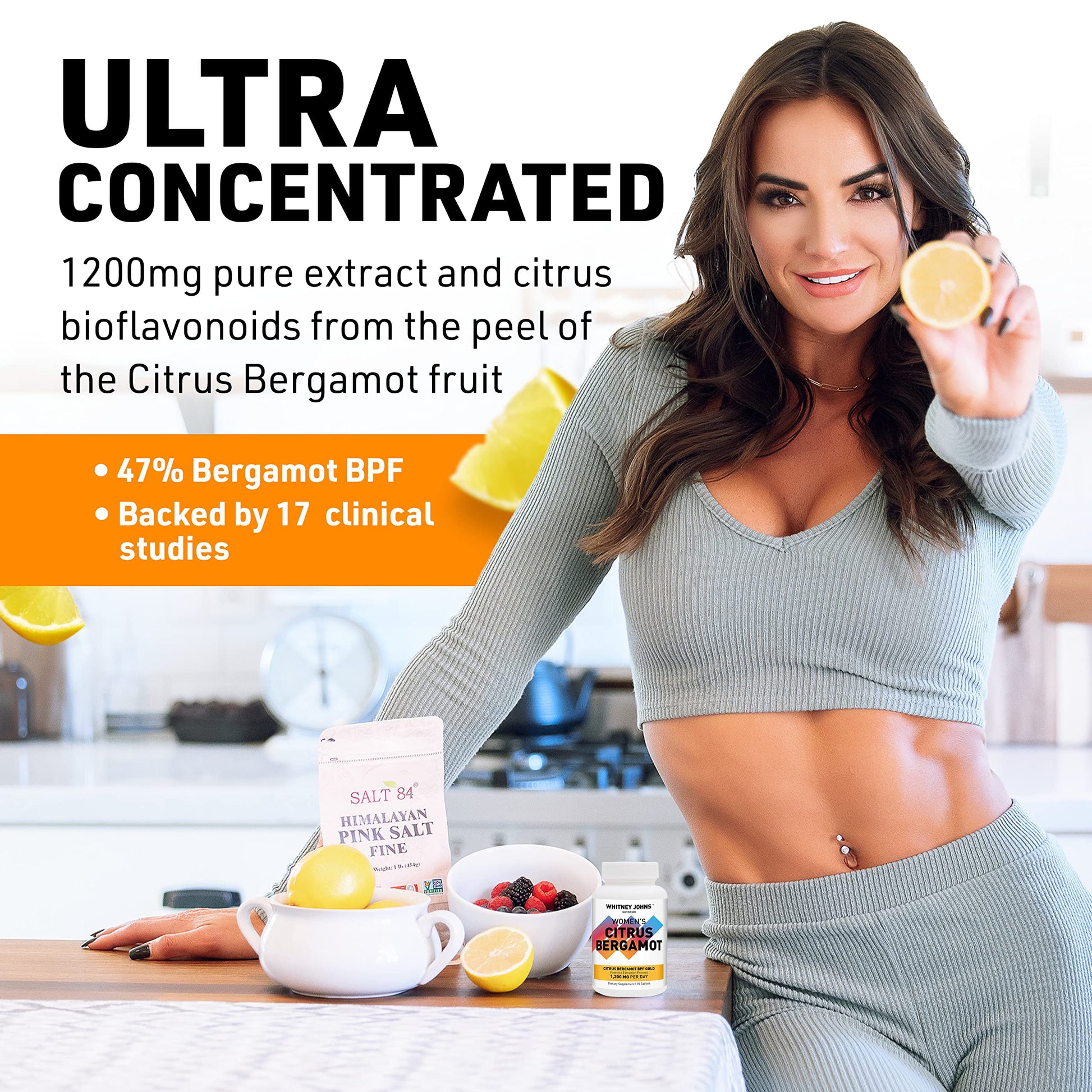 Whitney Johns Citrus Bergamot for Women, Clinically Tested Bergamot Supplement Specifically Formulated for Womens Health and Wellness, Antioxidant, 1200mg, 90 Tablets Whitney JohnsAu supplements