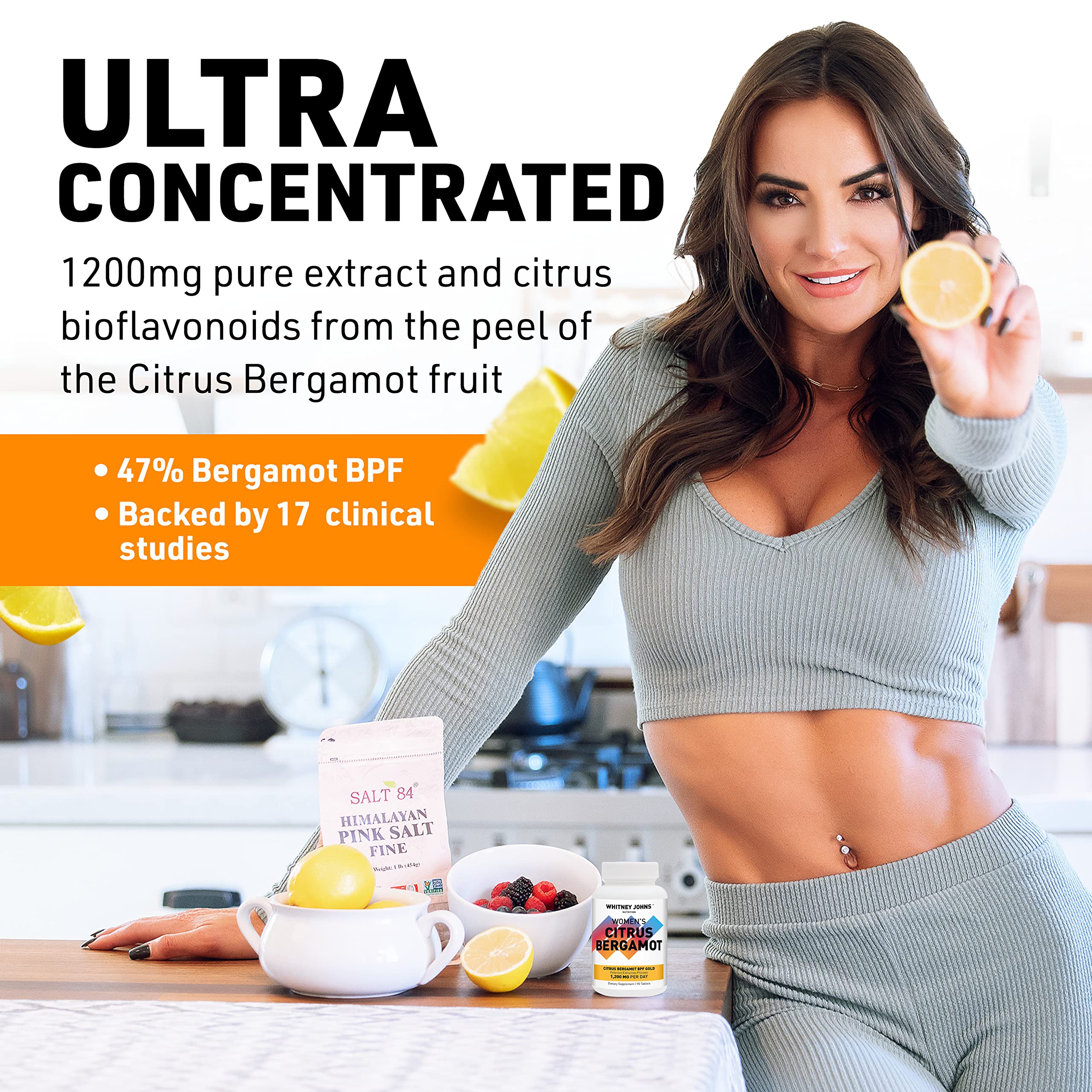 Whitney Johns Citrus Bergamot for Women, Clinically Tested Bergamot Supplement Specifically Formulated for Womens Health and Wellness, Antioxidant, 1200mg, 90 Tablets Whitney JohnsAu supplements
