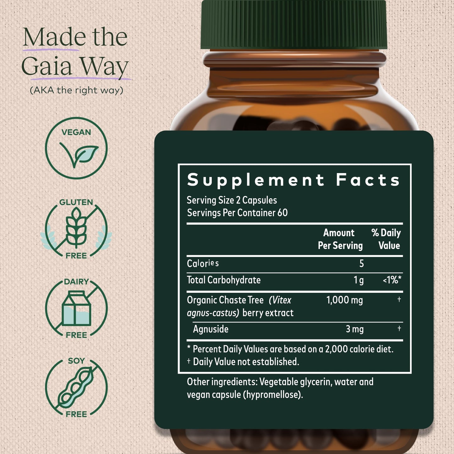 Gaia Herbs Vitex Berry (Chaste Tree) - Supports Hormone Balance & Fertility Gaia HerbsUS supplements