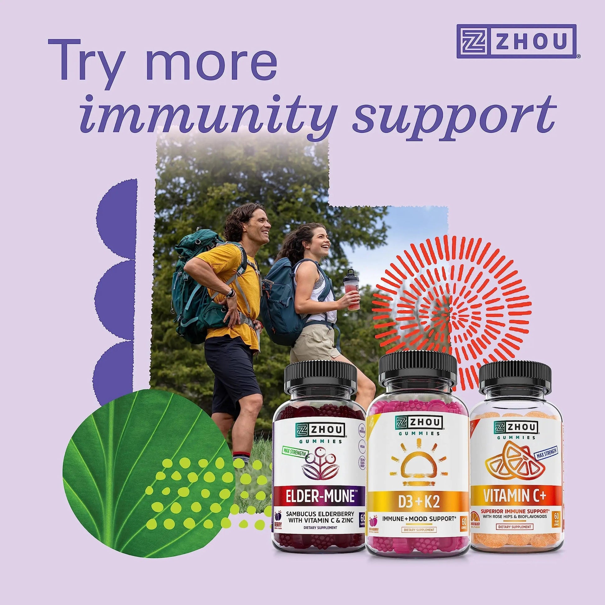 Zhou Daily Boost - Probiotic Multivitamin for Women & Men, Immune Support, Antioxidant & Eye Health Supplement with Vitamin A, Vitamin C ZHOUAu supplements