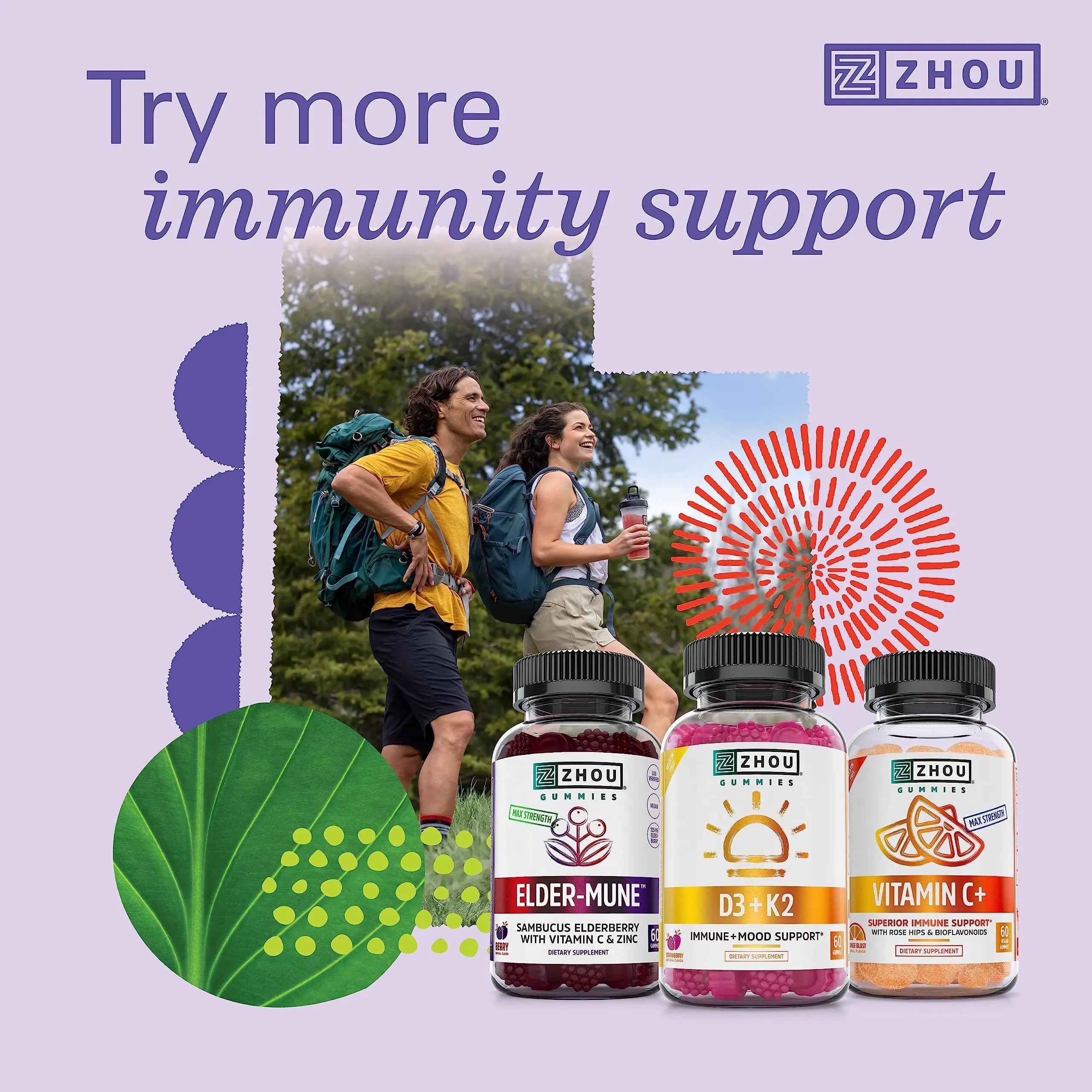 Zhou Daily Boost - Probiotic Multivitamin for Women & Men, Immune Support, Antioxidant & Eye Health Supplement with Vitamin A, Vitamin C ZHOUAu supplements