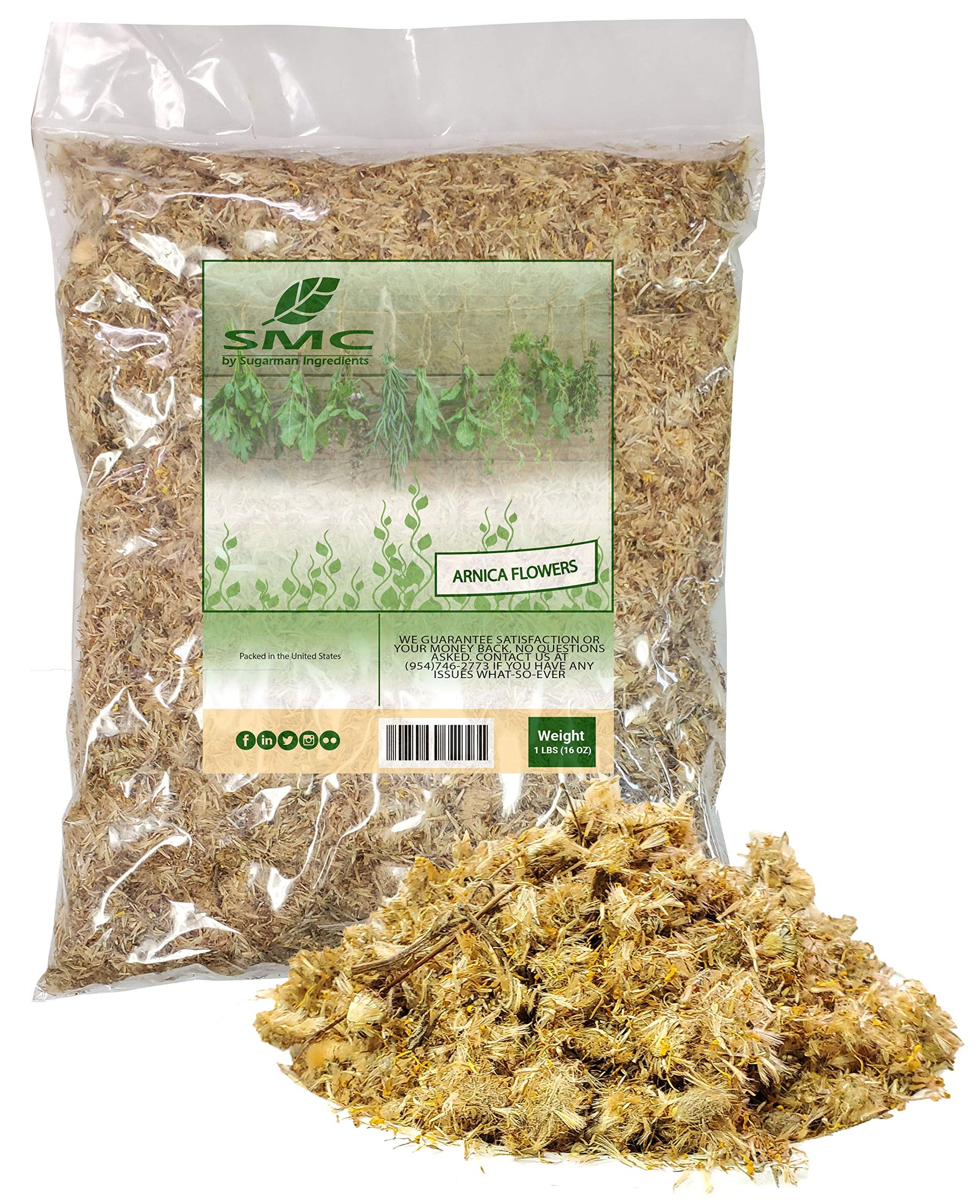 Naturejam Arnica Flowers-Arnica Mexicano 1 Pound-Mountain Daisy, Leopards Bane Bulk Bag NaturejamAu supplements