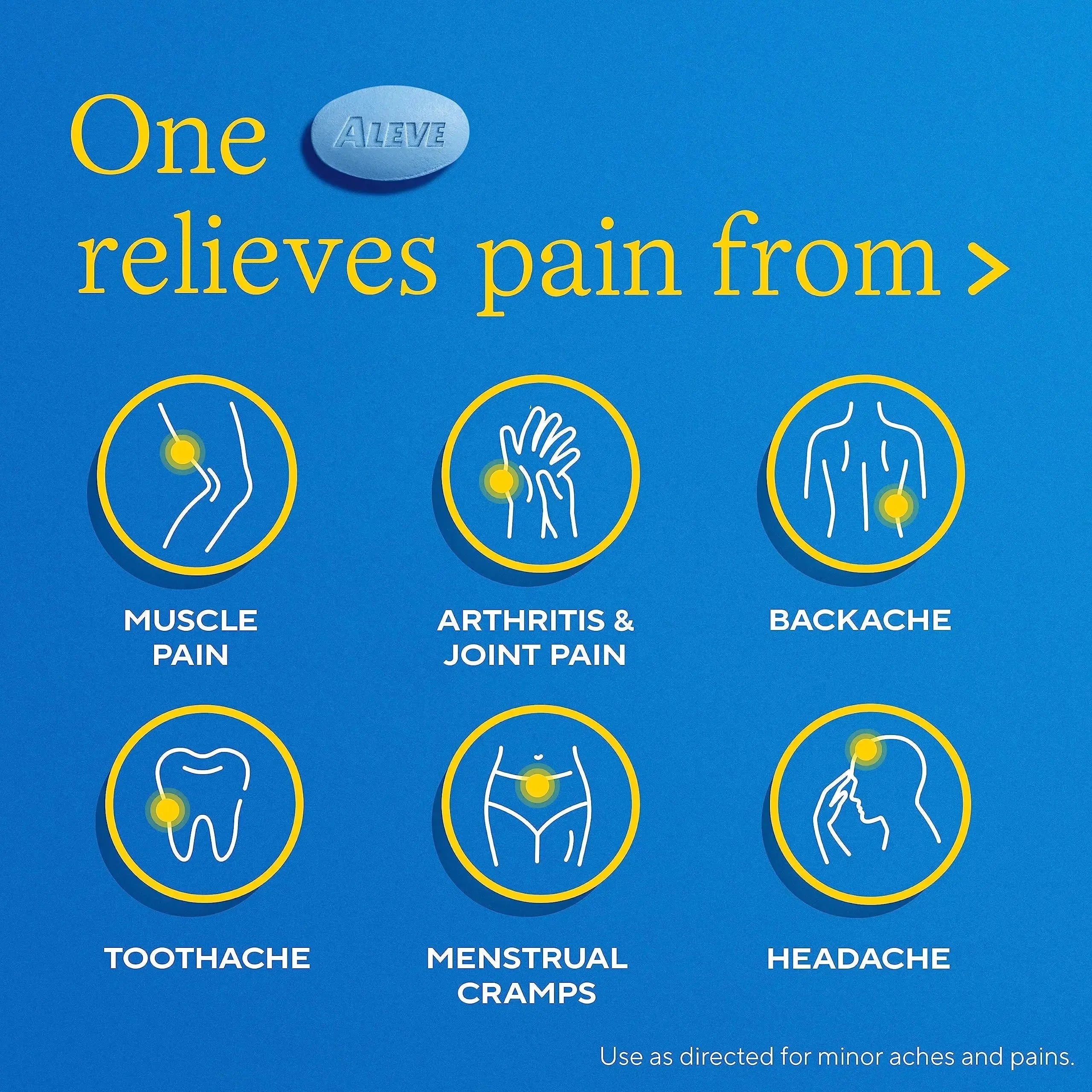 Aleve Pain Reliever & Fever Reducer Naproxen Sodium Caplets, Body Pain Relief, 270 Count AleveAu supplements
