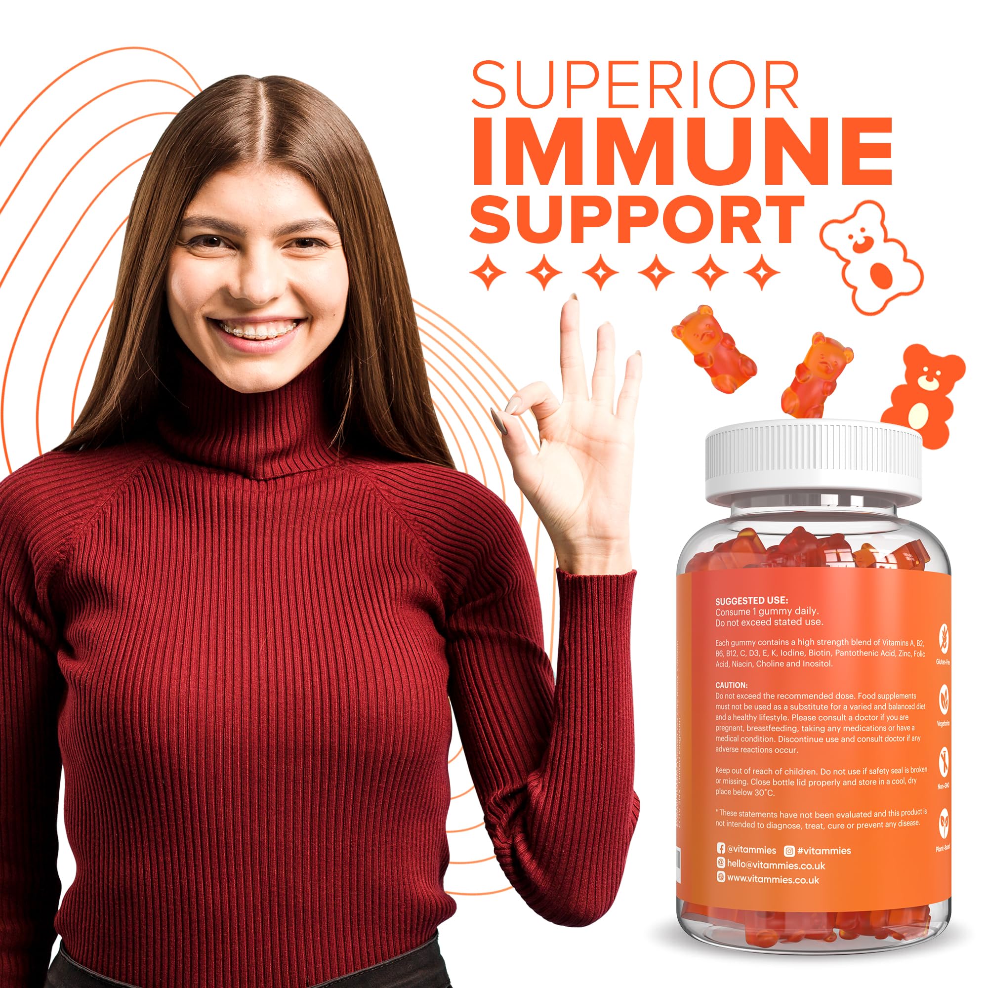 Multivitamin Gummies for Women & Men - 3 Months Supply - 18 Multivitamins & Minerals VitammiesUS supplements