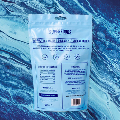 Superfoods Company - Hydrolysed Marine Collagen, Boosts Hair and Skin Health, Unflavoured Superfoods CompanyUS supplements