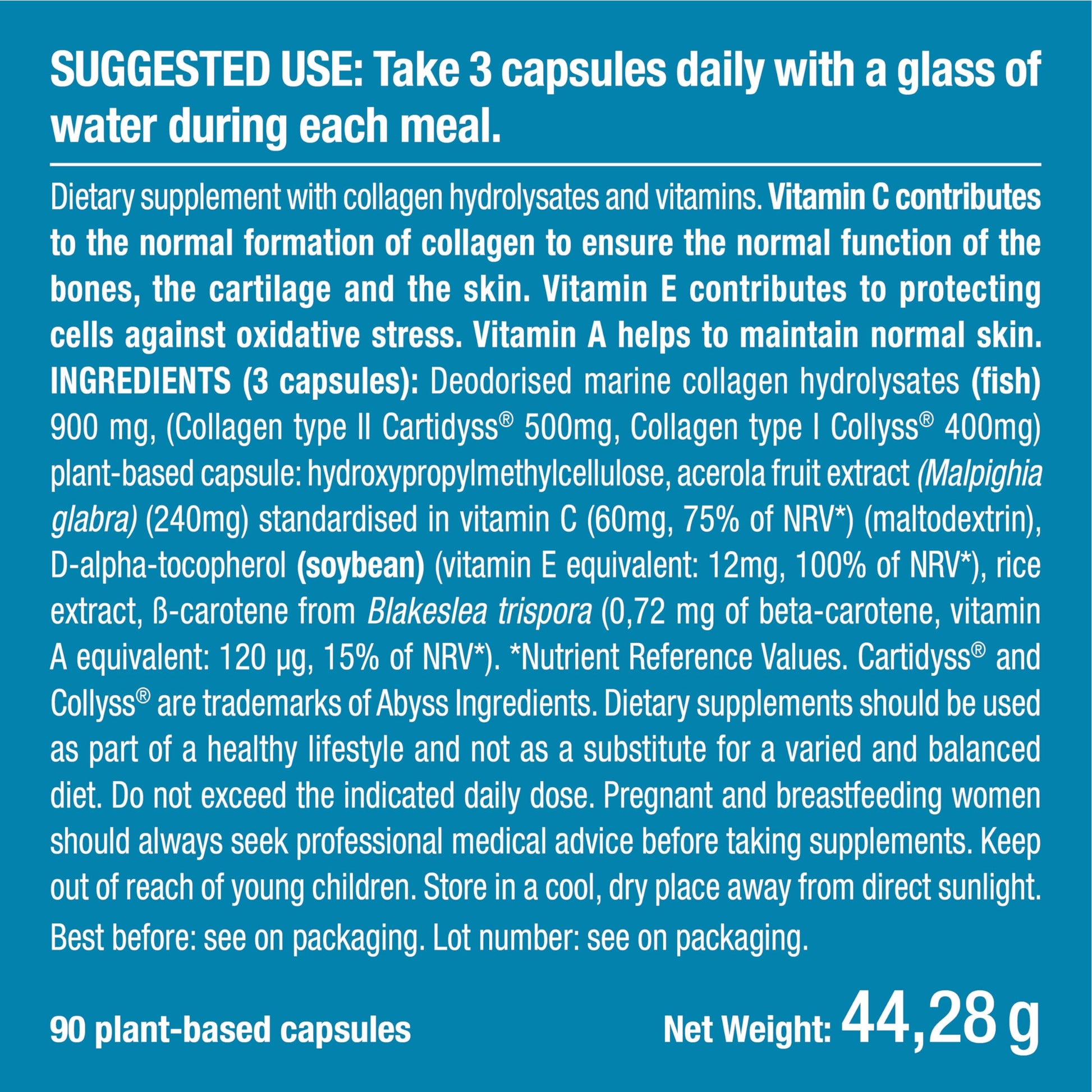 Pure Marine Collagen (900mg) - Enriched with Vitamins C and E – Patented Premium Type I & II Hydrolysed Collagen PlastimeaAu supplements
