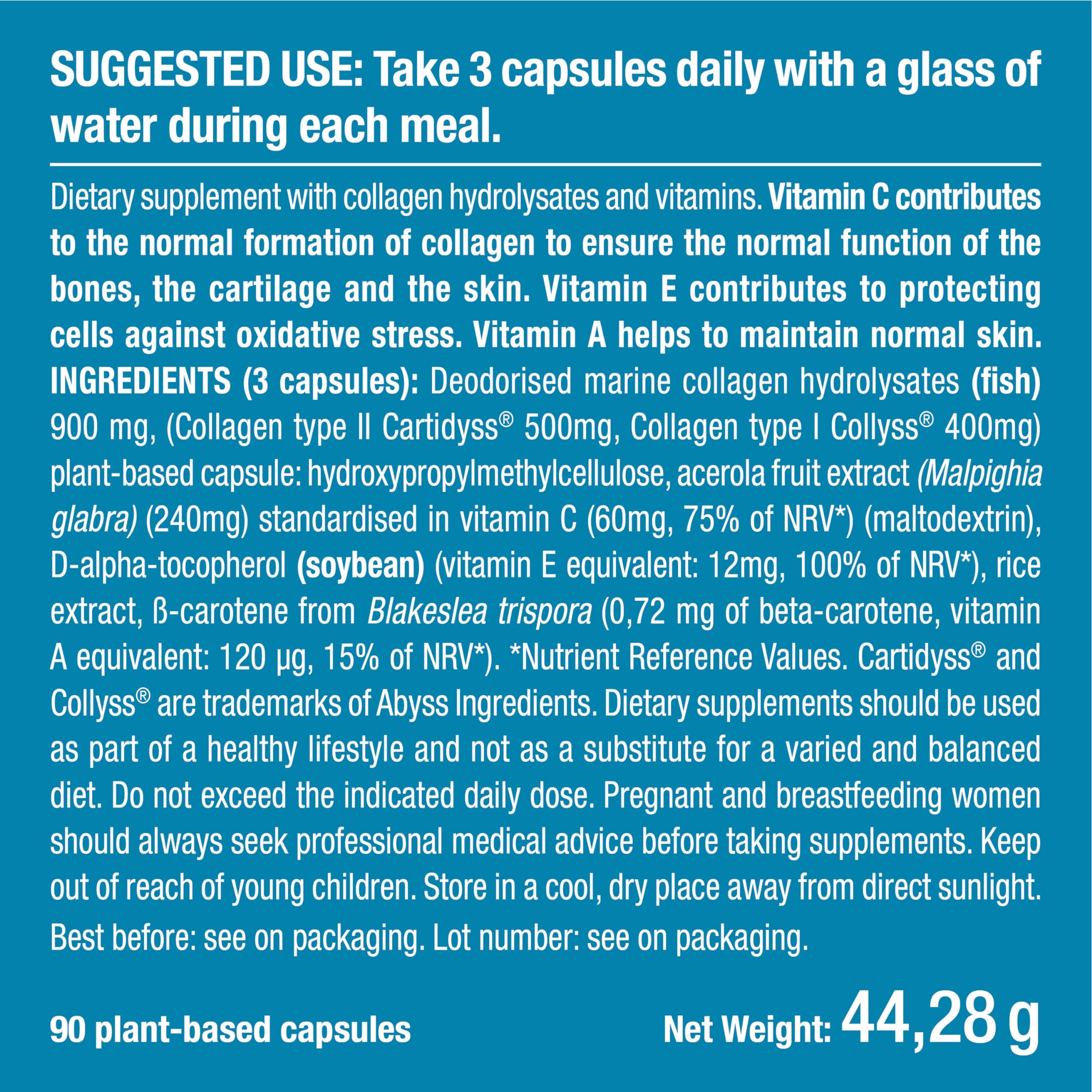 Pure Marine Collagen (900mg) - Enriched with Vitamins C and E – Patented Premium Type I & II Hydrolysed Collagen PlastimeaAu supplements