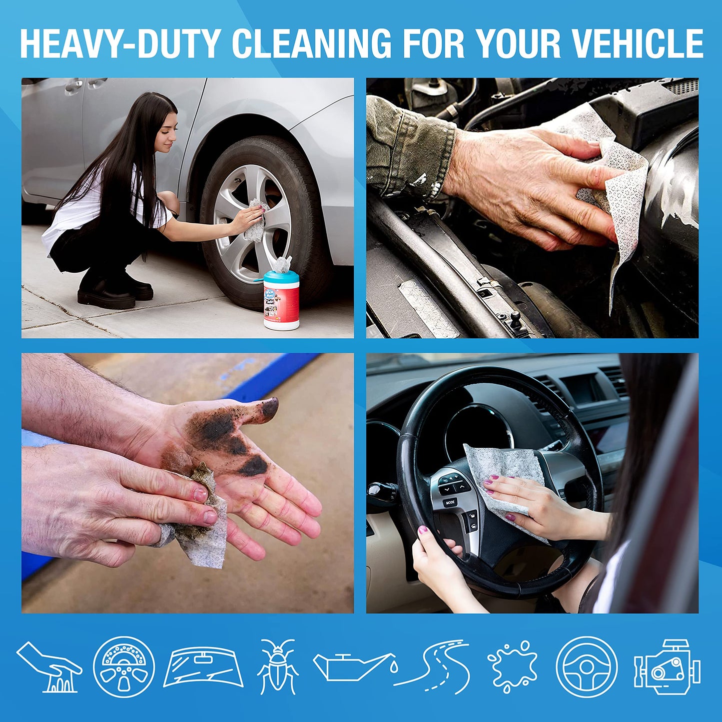 MiracleWipes for Automotive, All Purpose Cleaning Wipes for Hands, Auto Interior, Exterior MiracleWipesUS supplements