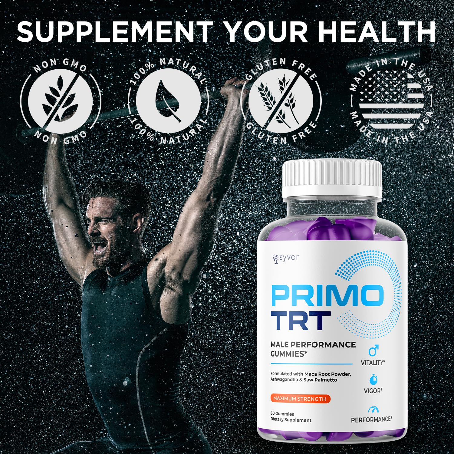 (2 Pack) Primo TRT Gummies for Men, Official Primo TRT Male Performance Gummys with Maximum Strength Ingredients, Advanced PrimoTRT Male Health Support Supplement with Premium Vitamins (120 Gummies) S.O LabsAu supplements