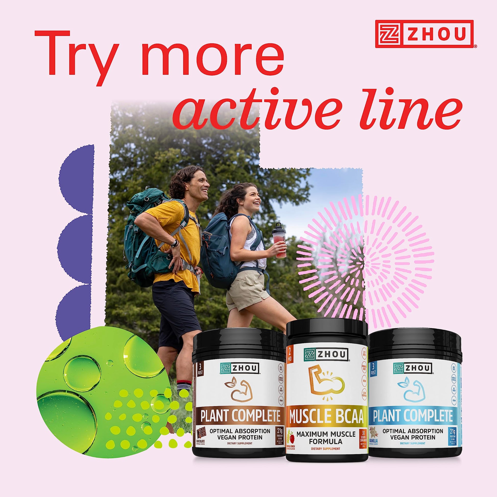Zhou Nutrition Lite Up, Non-Stimulant Pre Workout Powder, Caffeine Free Nitric Oxide Zhou NutritionUS supplements