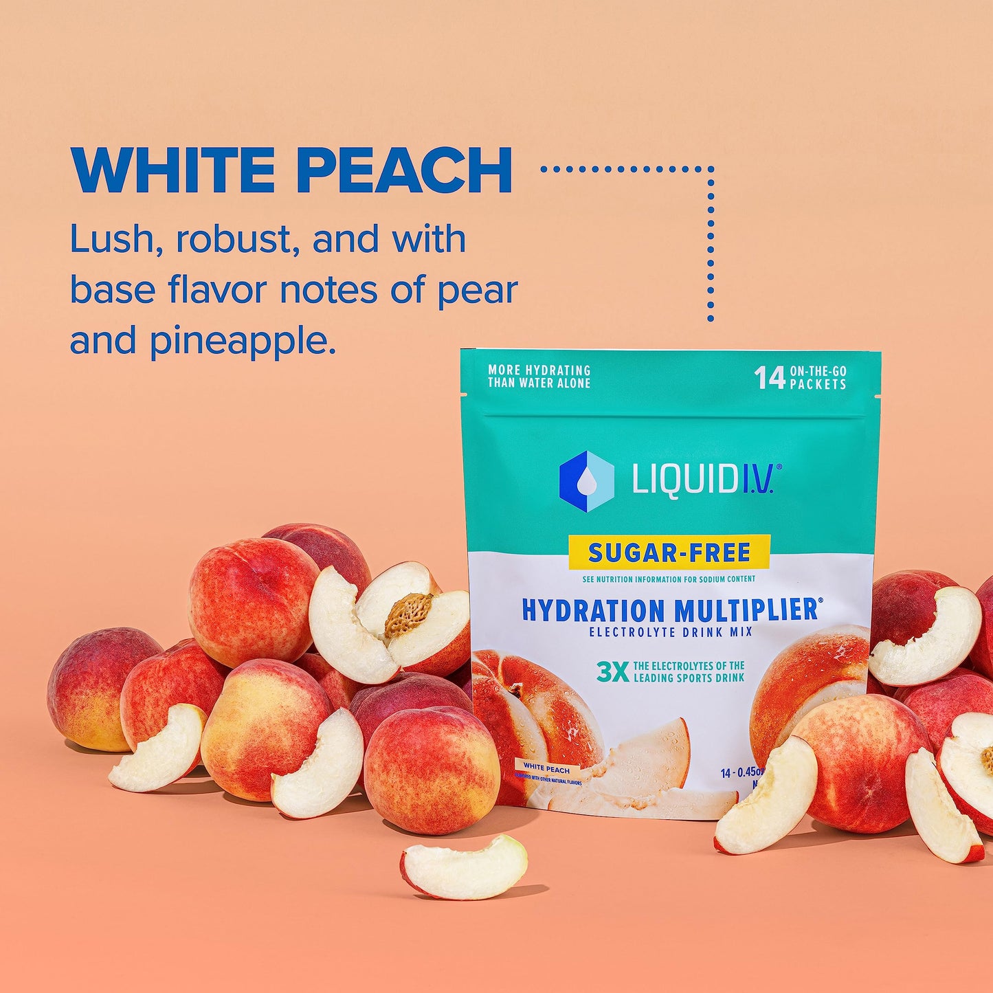 Liquid I.V. Sugar-Free Hydration Multiplier - White Peach – Hydration Powder Packets Liquid I.V.US supplements