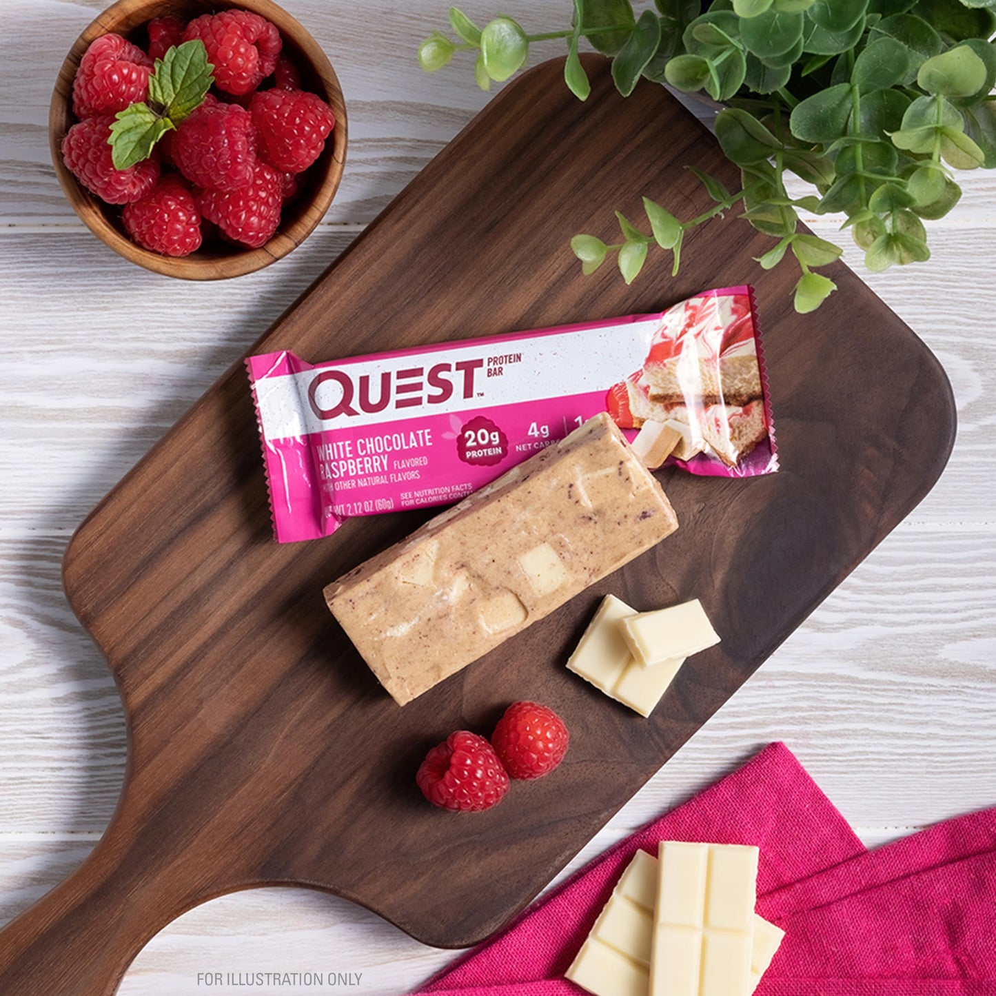Quest Nutrition White Chocolate Raspberry Protein Bars, High Protein, Low Carb, Gluten Free Quest NutritionUS supplements