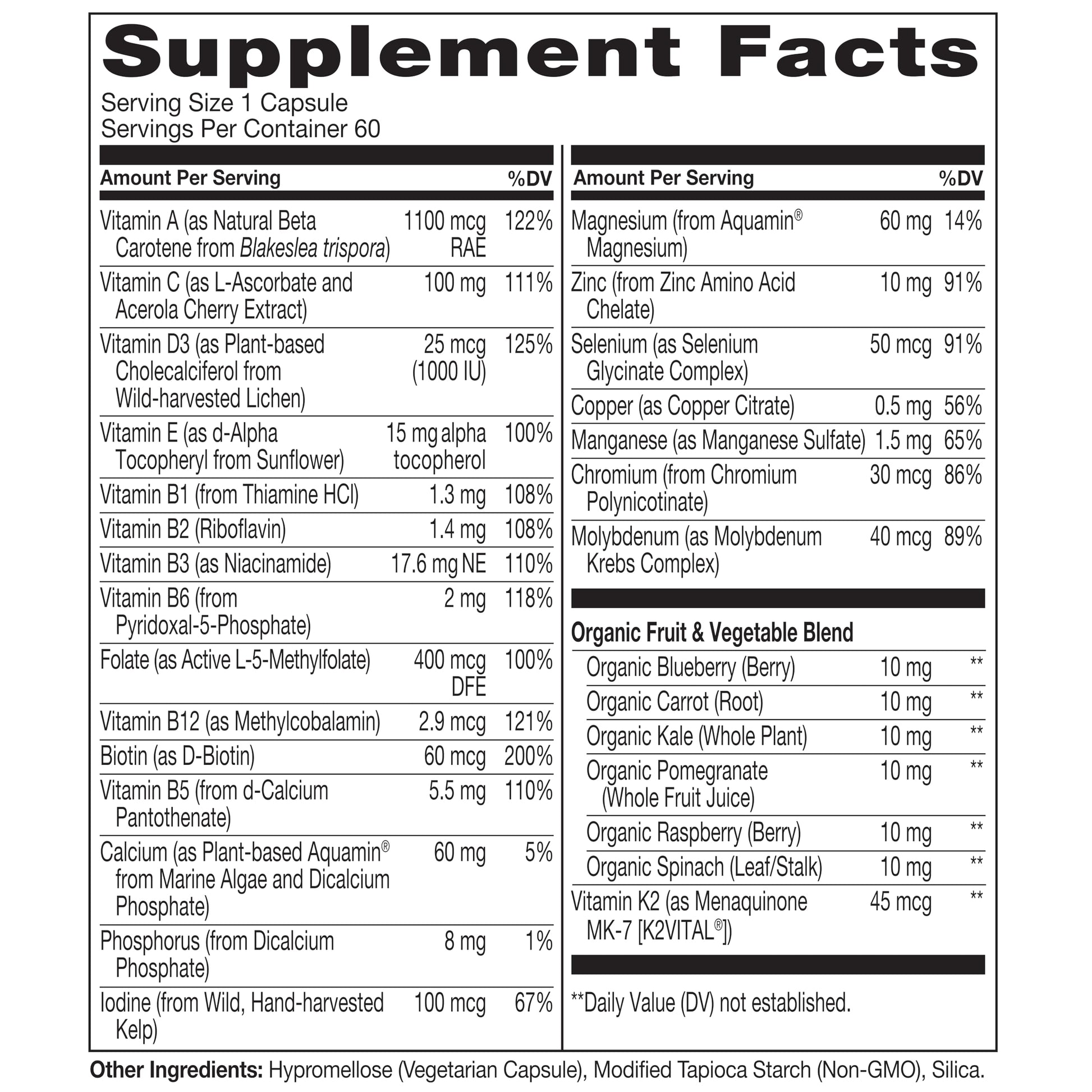 NATURELO Mens Multivitamins for Men 50+ - One Daily Multivitamin for Men with Vitamins, Minerals & Organic Whole Foods, Boost Energy & Health, Non-GMO, 60 Vegetarian Capsules NATURELOAu supplements