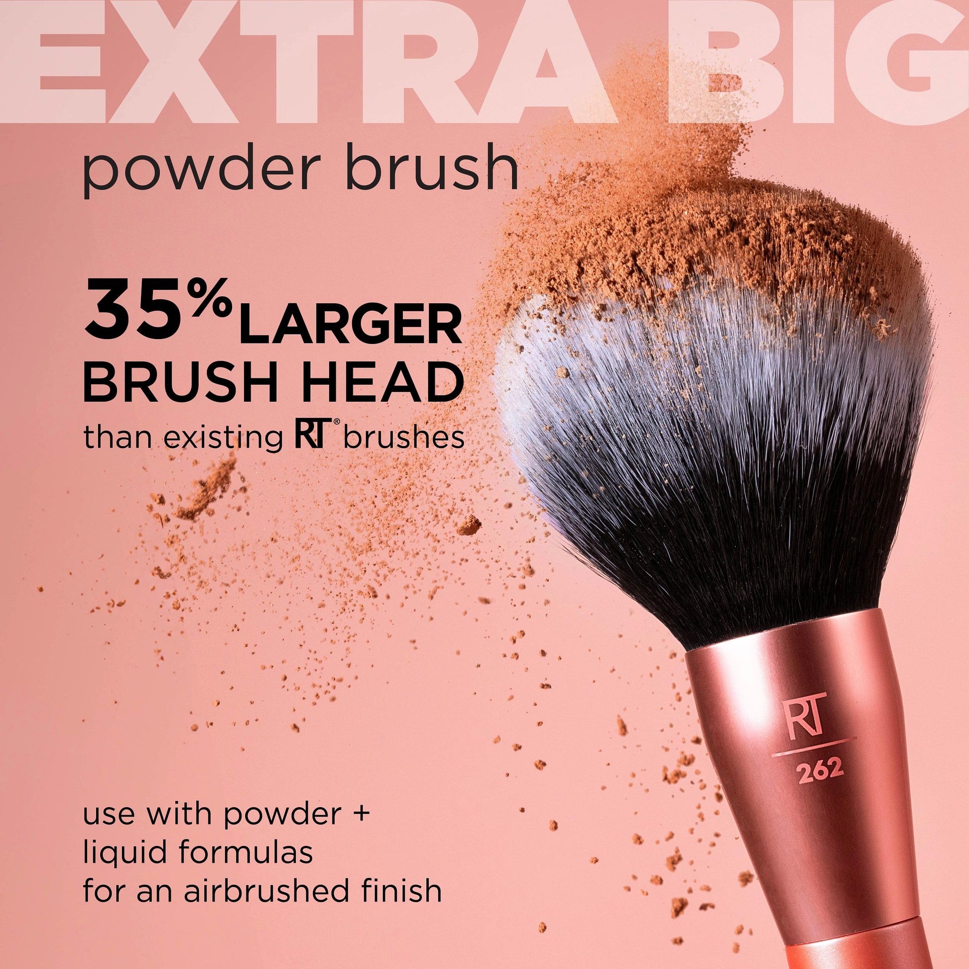 Real Techniques Extra Big Powder Brush, Large Makeup Brush For Powder, Fluffy Head For All-Over Setting, XL Oversized Brush For Quick Application, Cruelty-Free, Synthetic Bristles, 1 Count Real TechniquesAu supplements