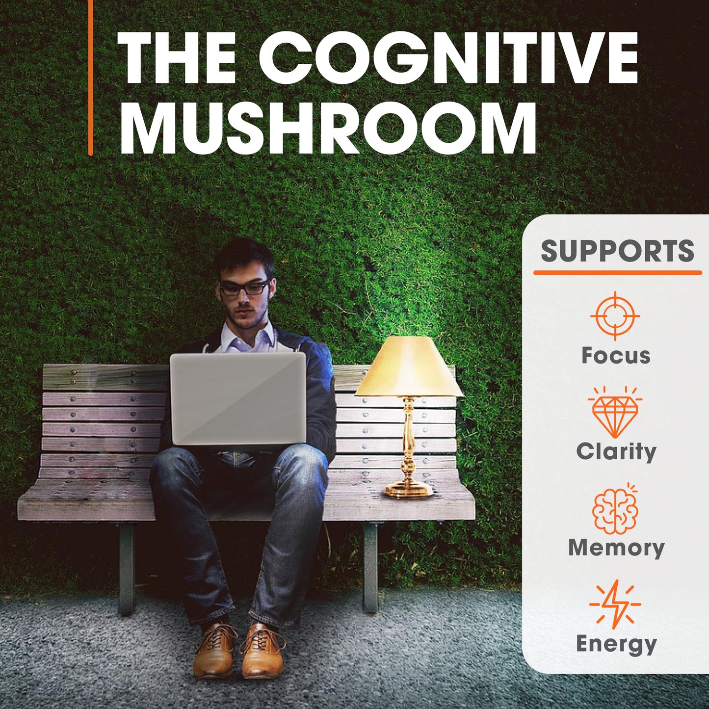 Genius Lions Mane Supplement Capsules - Organic Nootropic Supplement, 1200mg per The Genius BrandUS supplements