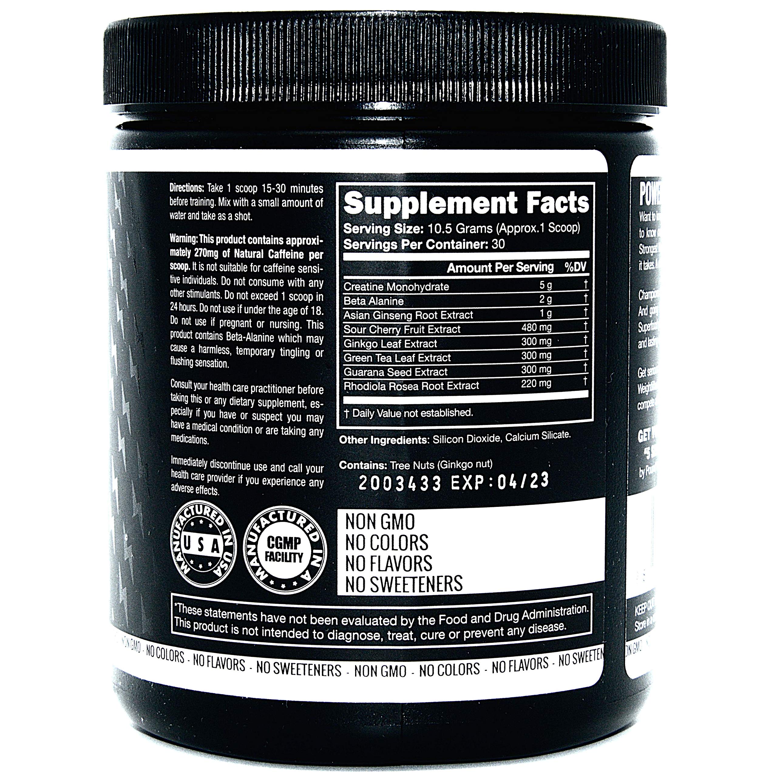 Pre Workout, Best All Natural PreWorkout Supplement. Pure Power, Healthy Pump, Clean SMART STRENGTHAu supplements