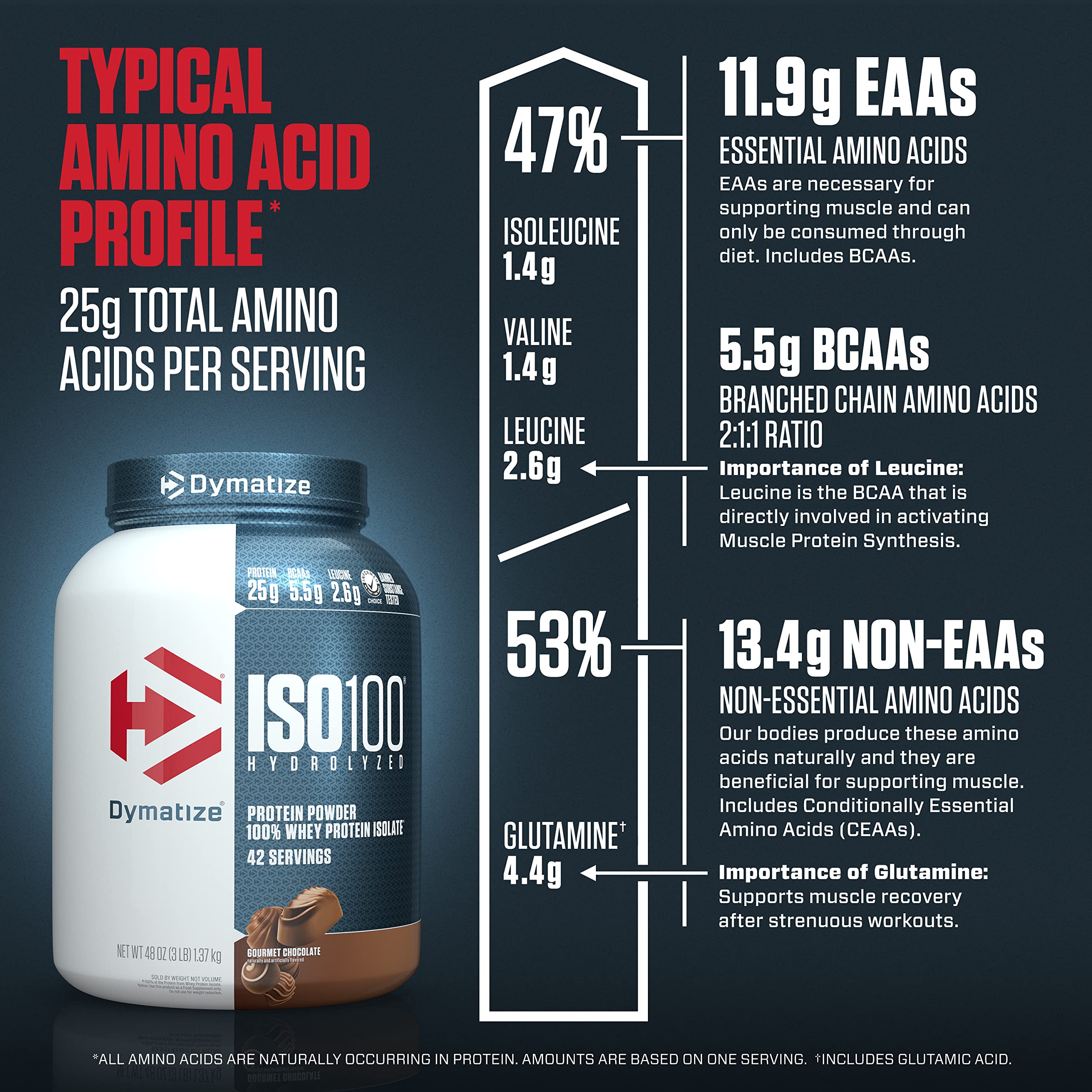 Dymatize ISO100 Hydrolyzed Protein Powder, 100% Whey Isolate Protein, 25g of Protein DymatizeUS supplements