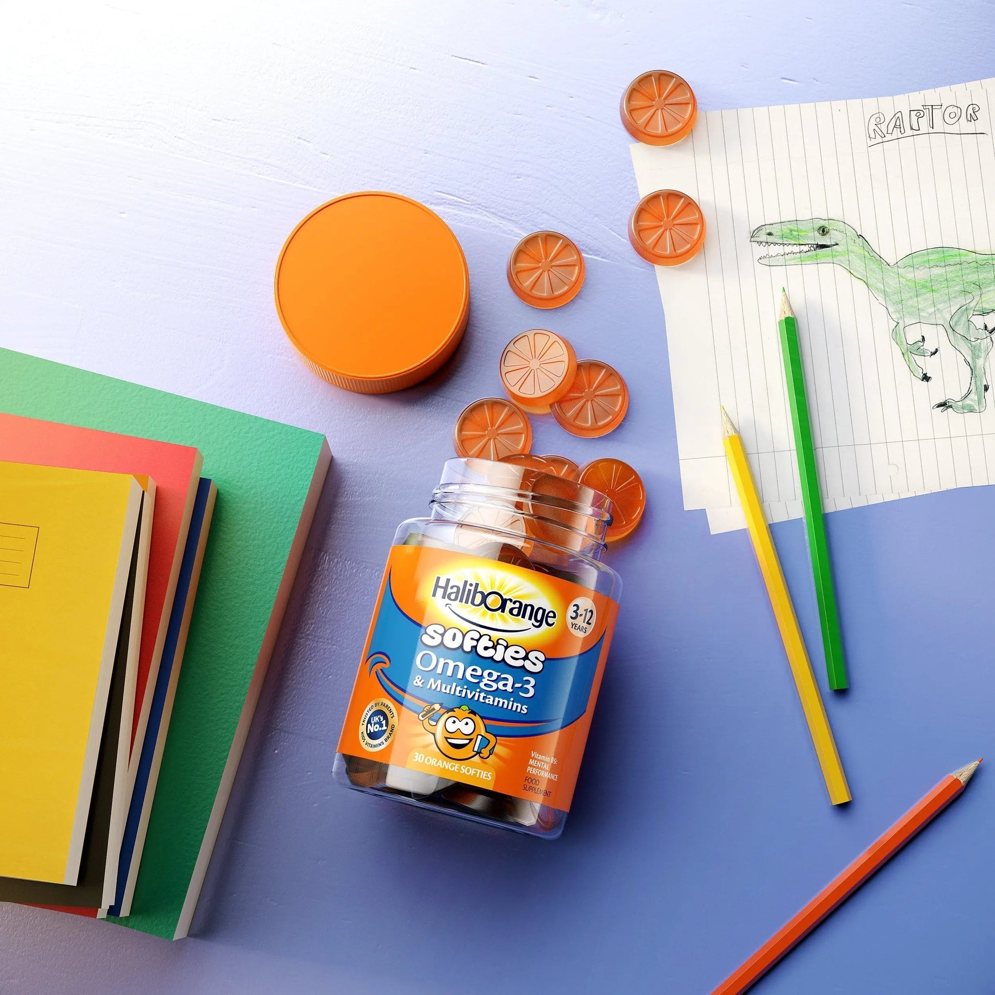 Haliborange Kids Vitamins Omega-3 and Multivitamin Orange Softies 30s HaliborangeAu supplements