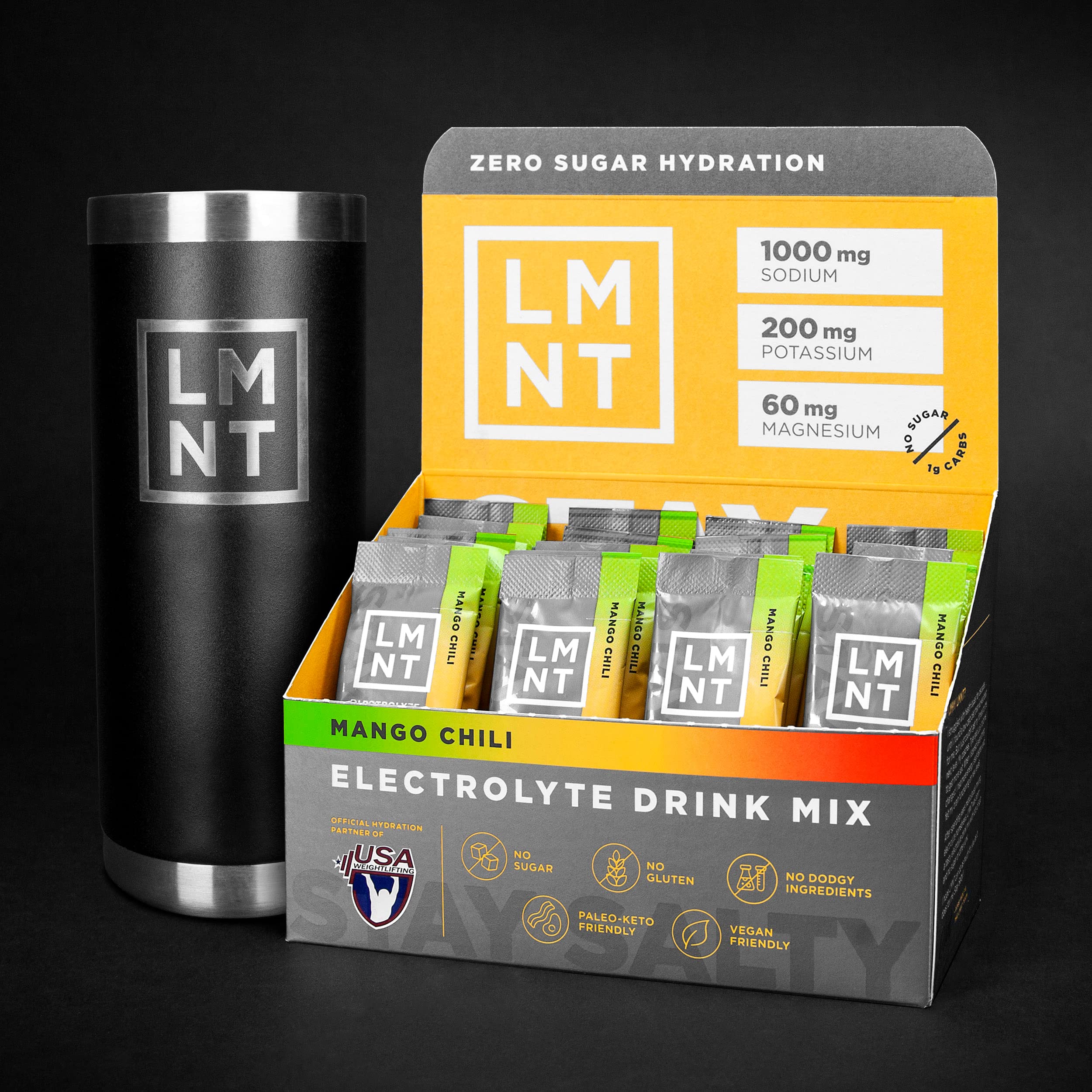 LMNT Keto Electrolyte Powder Packets | Paleo Hydration Powder | No Sugar, No Artificial LMNT ELEMENTAL LABSUS supplements