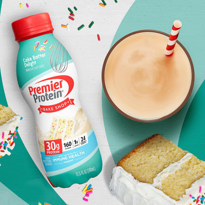 Premier Protein Shake, Cake Batter, 30g Protein, 1g Sugar, 24 Vitamins & Minerals Premier ProteinUS supplements