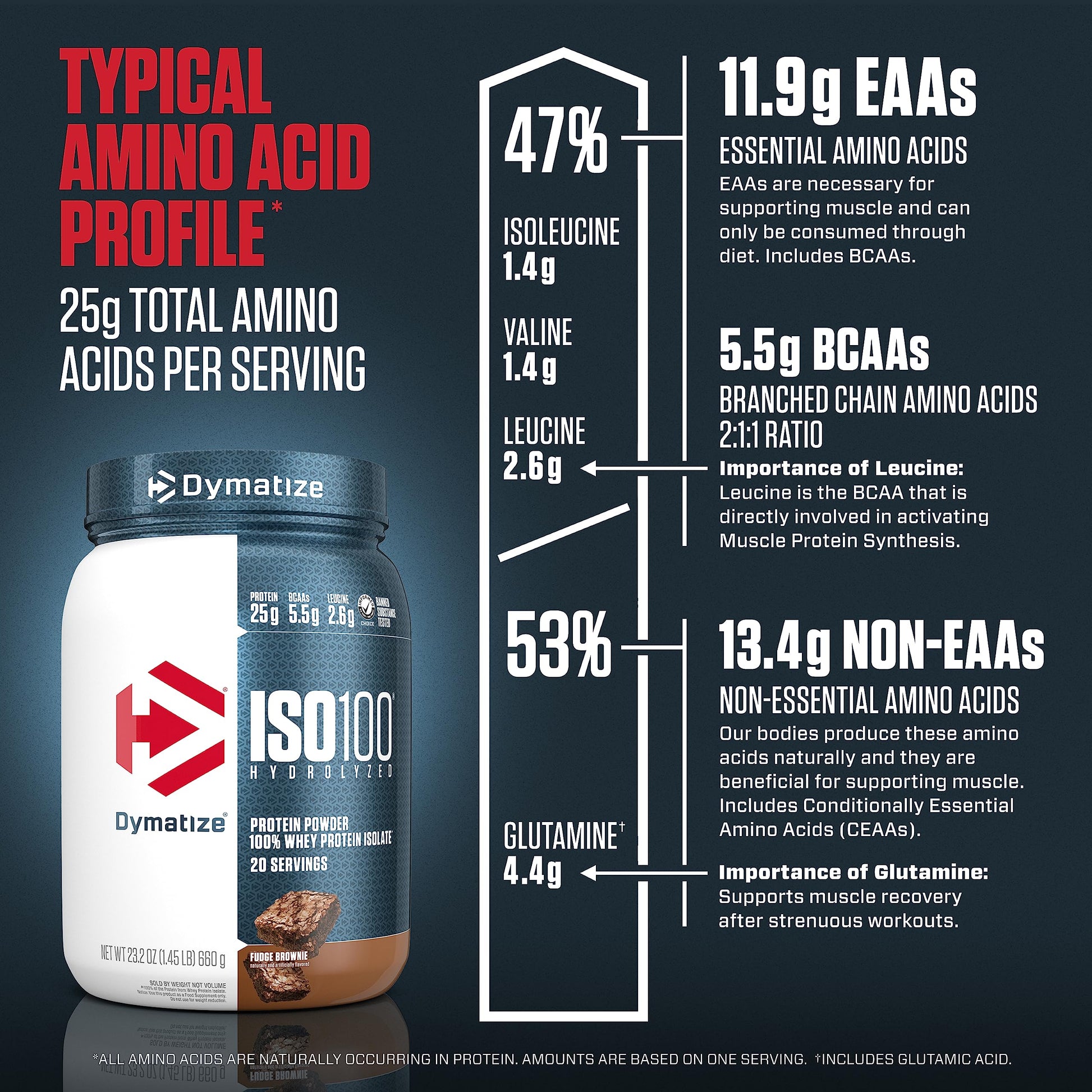 Dymatize ISO100 Hydrolyzed Protein Powder, 100% Whey Isolate Protein, 25g of Protein DymatizeUS supplements