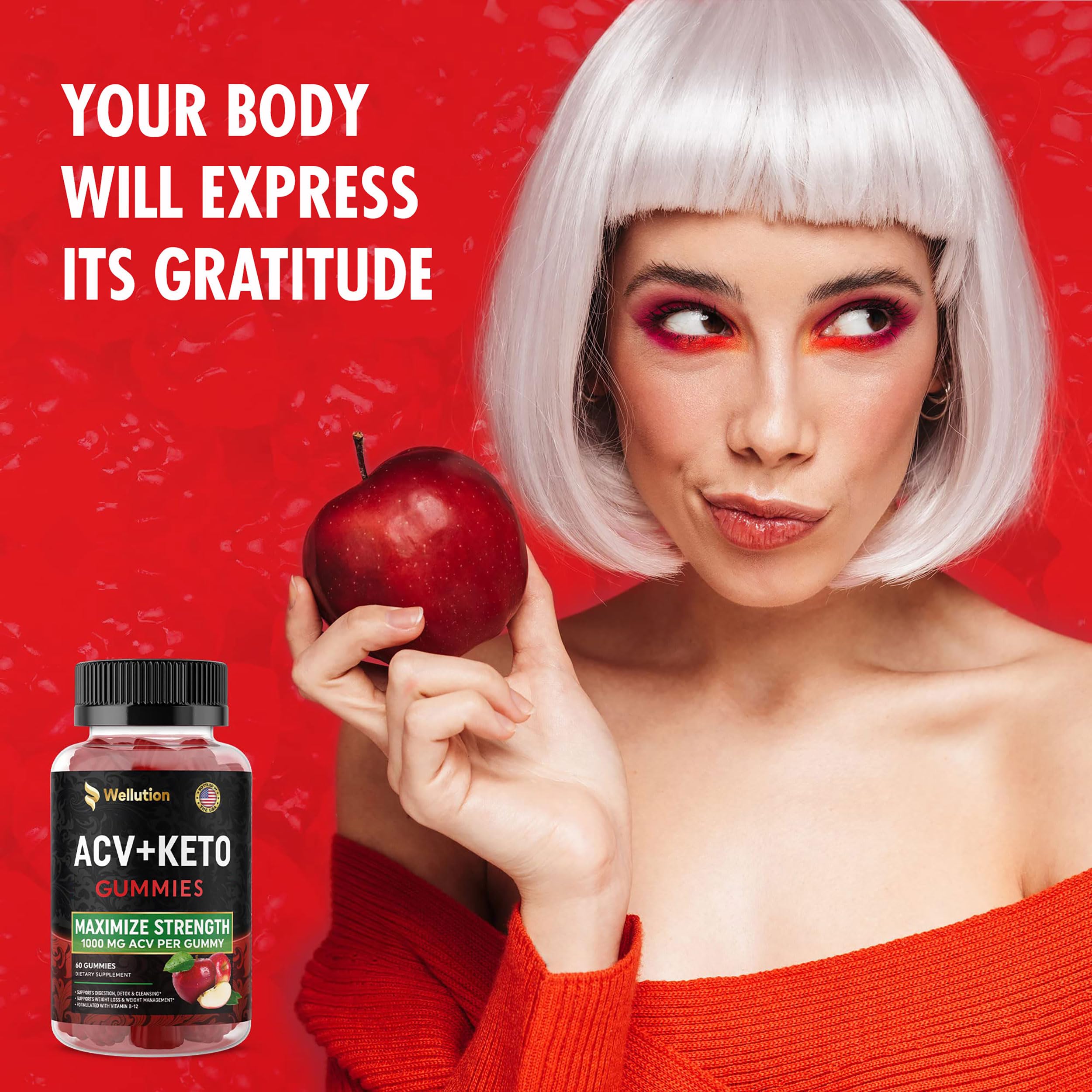 WELLUTION (2 Pack Gummies Apple Cider Vinegar - Formulated to Support Healthy Weight WELLUTIONUS supplements