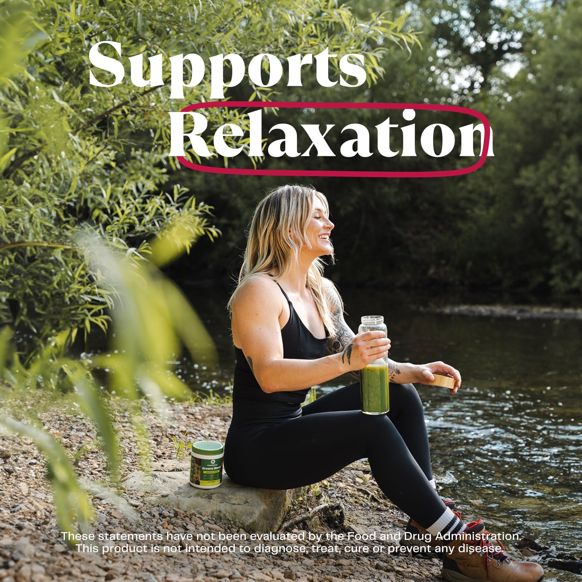 Amazing Grass Greens Blend Mood: Super Greens Powder Smoothie Mix for Mood, Relaxat Amazing GrassUS supplements