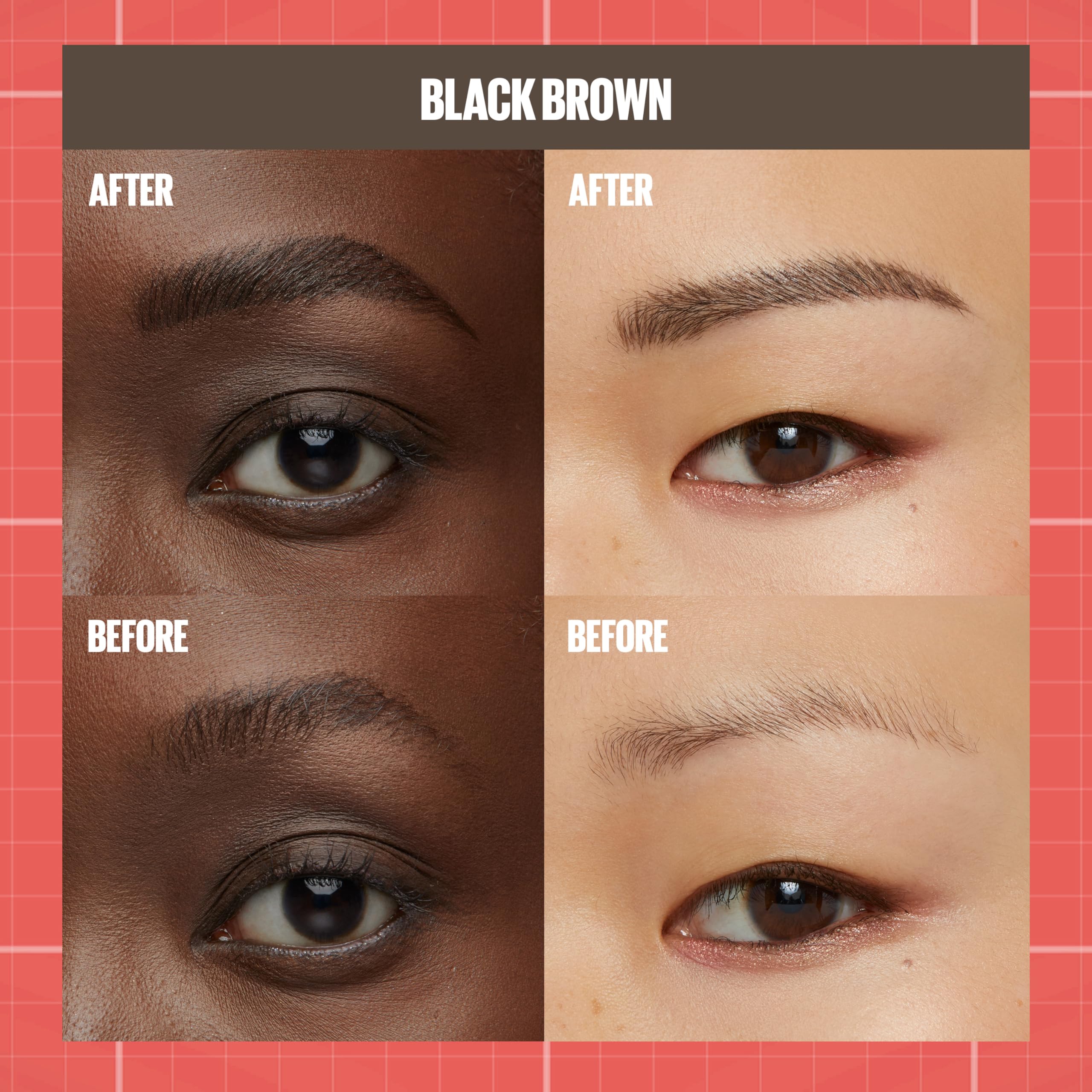 Maybelline Build-A-Brow 2-in-1 Brow Pen and Sealing Eyebrow Gel, Eyebrow Makeup for Real-Looking, Fuller Brows, Black Brown, 1 Count MAYBELLINEAu supplements