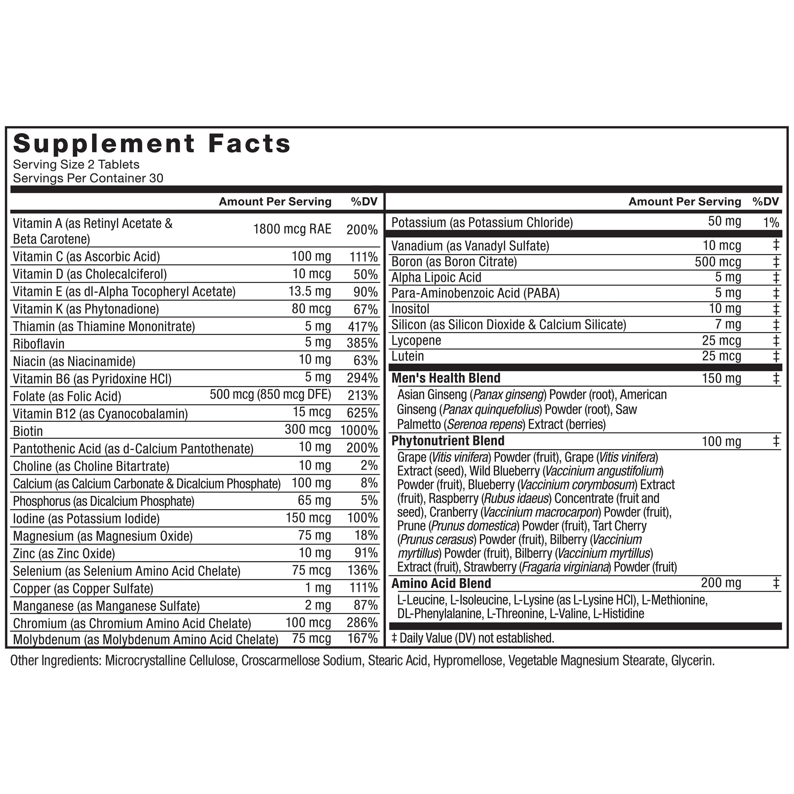 Force Factor Men’s Multivitamins, Multivitamin for Men Plus Amino Acids Supplement with 27 Vitamins and Minerals, and Phytonutrients to Support Energy, and Immunity, 60 Tablets Force FactorAu supplements