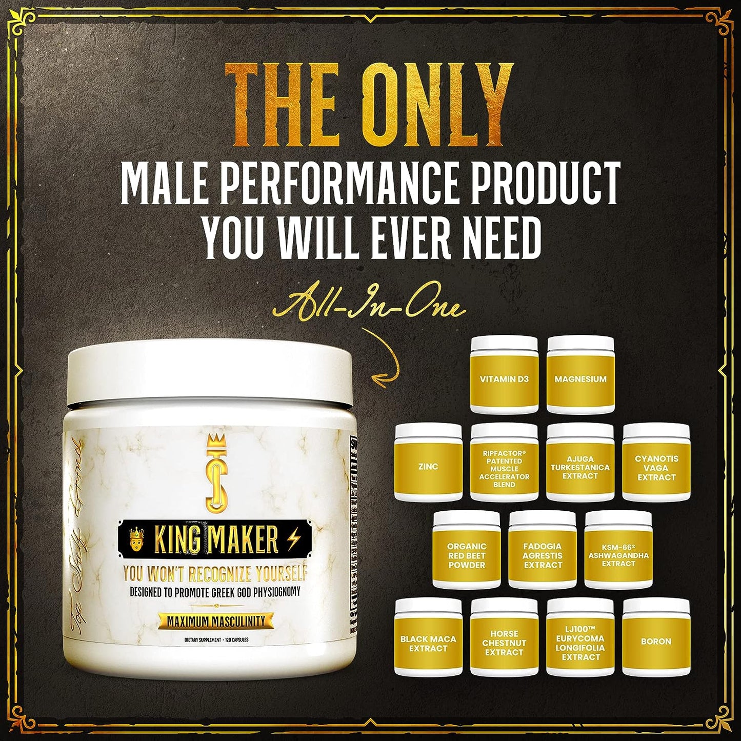 Top Shelf Grind King Maker, 13-in-1 Anabolic Supplement for Men to Increas Join Top Shelf GrindUS supplements