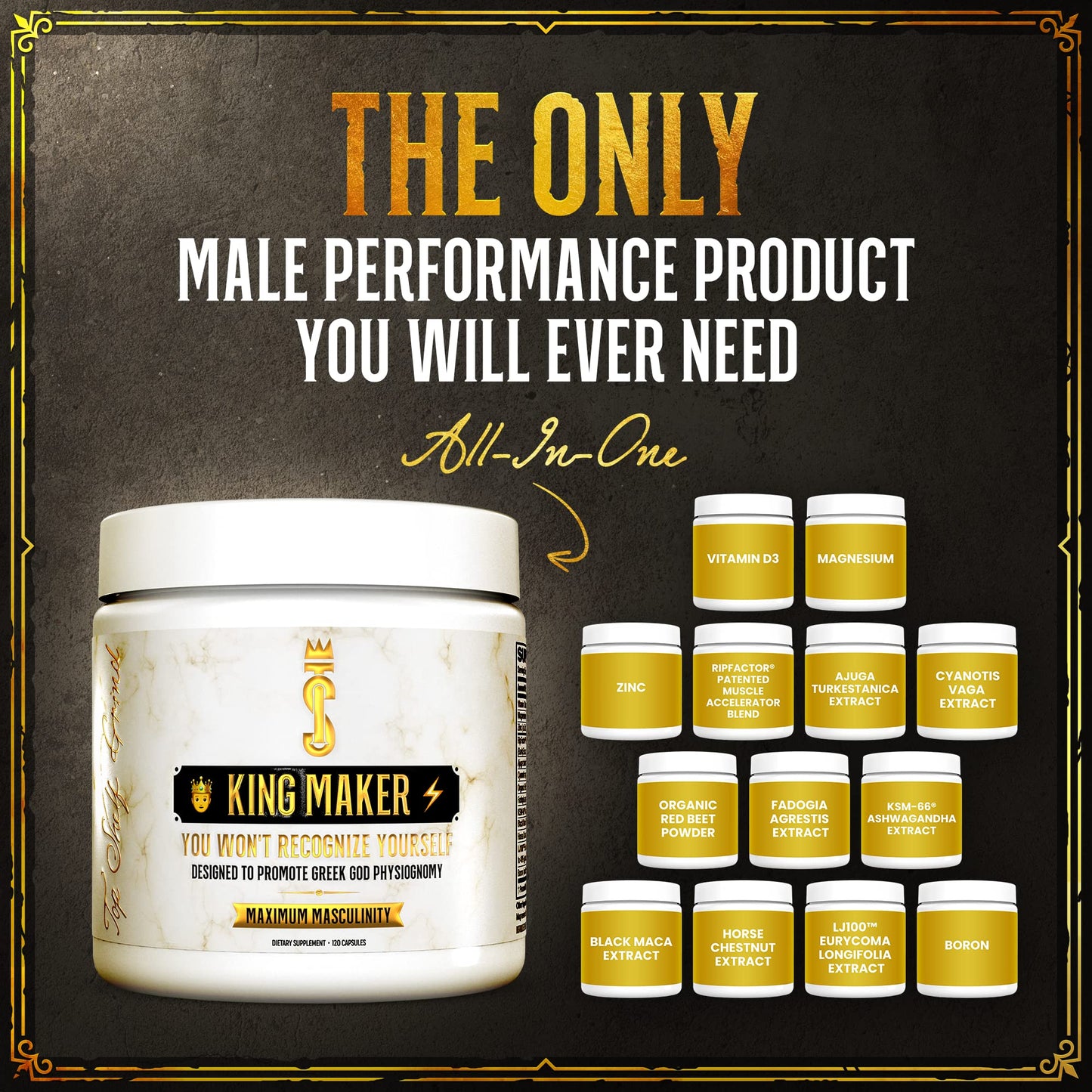 Top Shelf Grind King Maker, 13-in-1 Anabolic Supplement for Men to Increase Stamina Join Top Shelf GrindUS supplements
