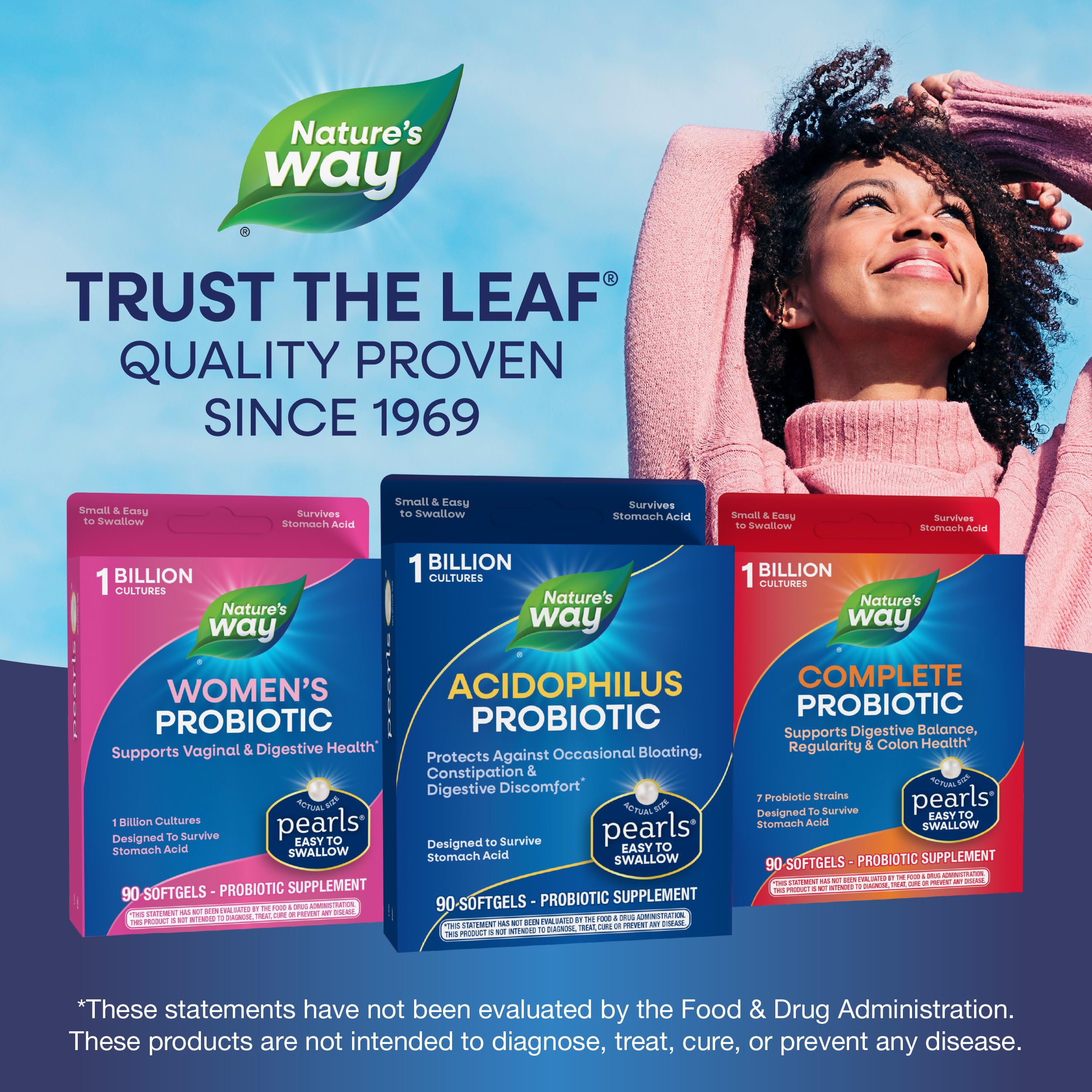 Probiotic Pearls Acidophilus Once Daily Probiotic Supplement, 1 Billion Live Cultures, Survives Stomach Acid, No Refrigeration, 90 Softgels Nature's WayAu supplements