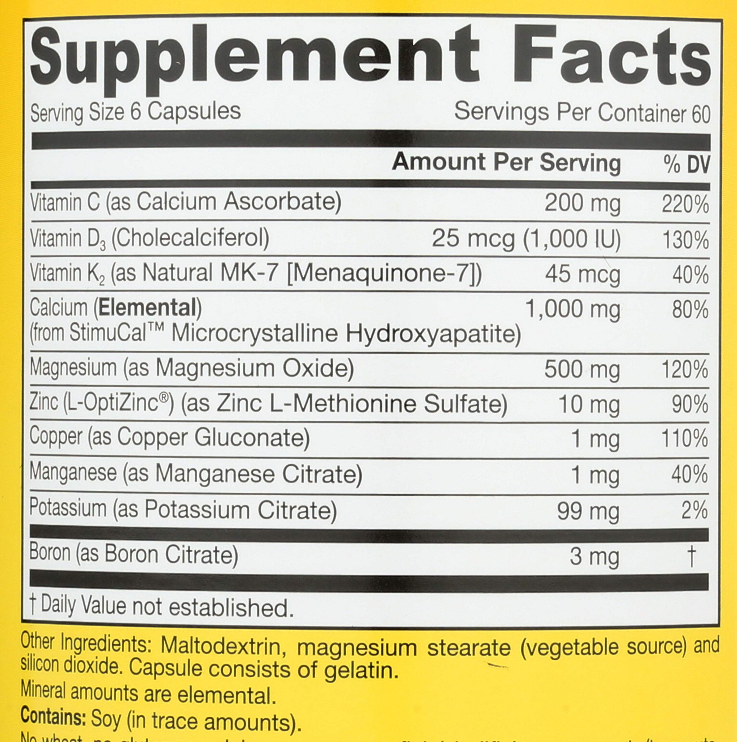 Jarrow Formulas BoneUp for Bone Density - Vitamin D3 and K2, Calcium Support, 360 Capsules, Promotes Skeletal Nutrition, Up to 60 Days Supply Jarrow FormulasAu supplements