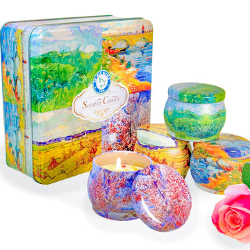 Scented Candles Gift for Women, 4 Pack, Reusable Tin Box, Luxury Candles for Home In His NameAu supplements