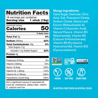 Liquid I.V.® Hydration Multiplier - Mango | Electrolyte Powder Drink Mix | 1 Pack (16 Servings) Liquid I.V.US supplements